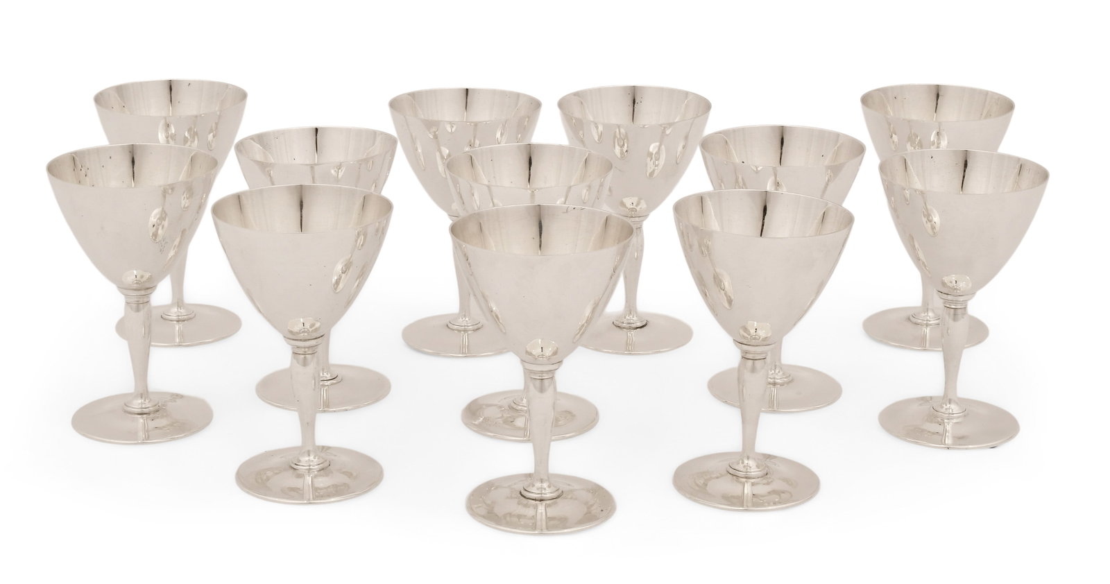 Tiffany & Co., Set of 12 Sterling Silver Goblets (1 of 1)