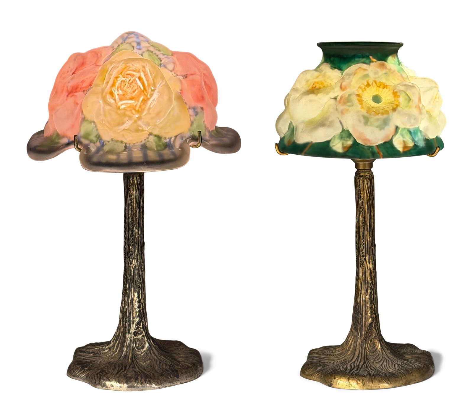 Two Pairpoint Puffy Floral Boudoir Lamps (1 of 1)