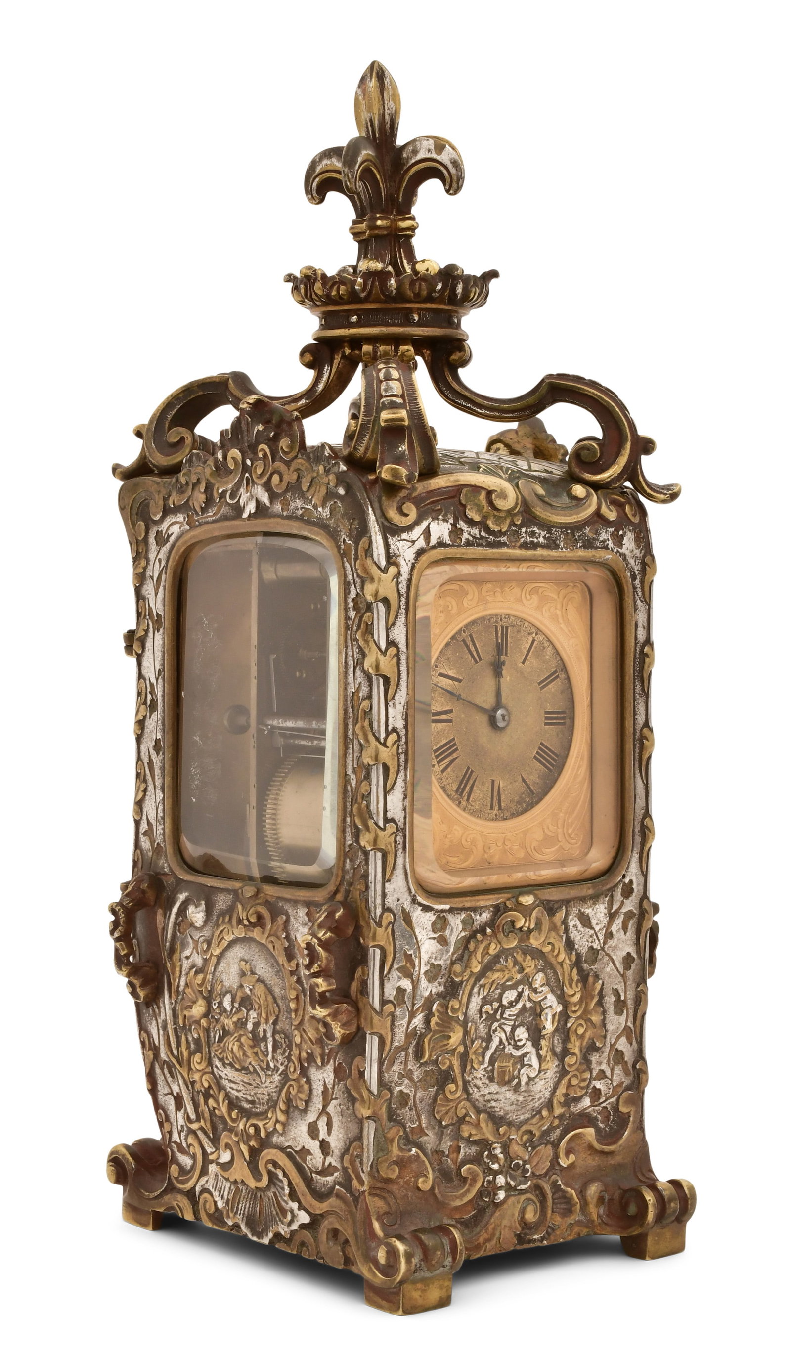 French Brass Sedan Chair Carriage Clock (1 of 9)
