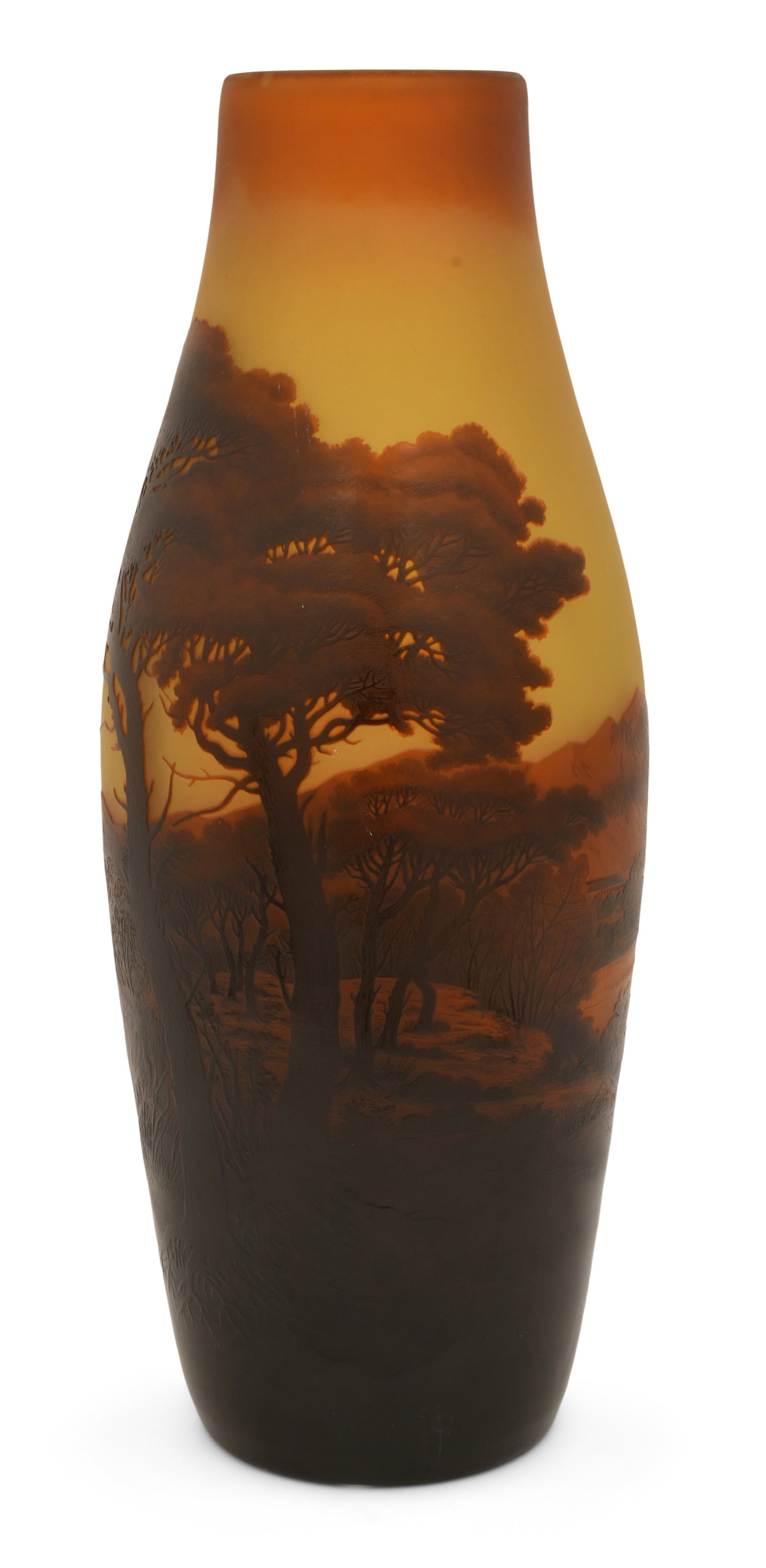 A Large D'Argental Cameo Glass Scenic Vase (1 of 9)