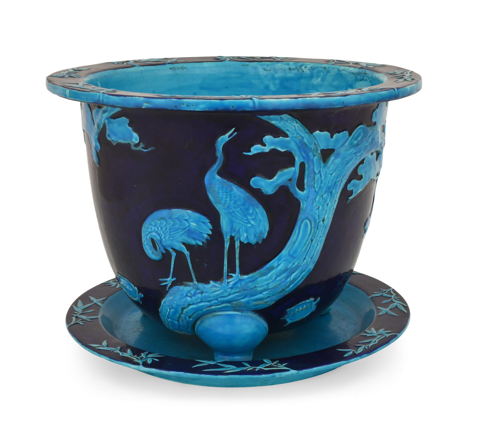 Christopher Dresser (1834-1904) for Mintons, Jardiniere with Storks (1 of 1)