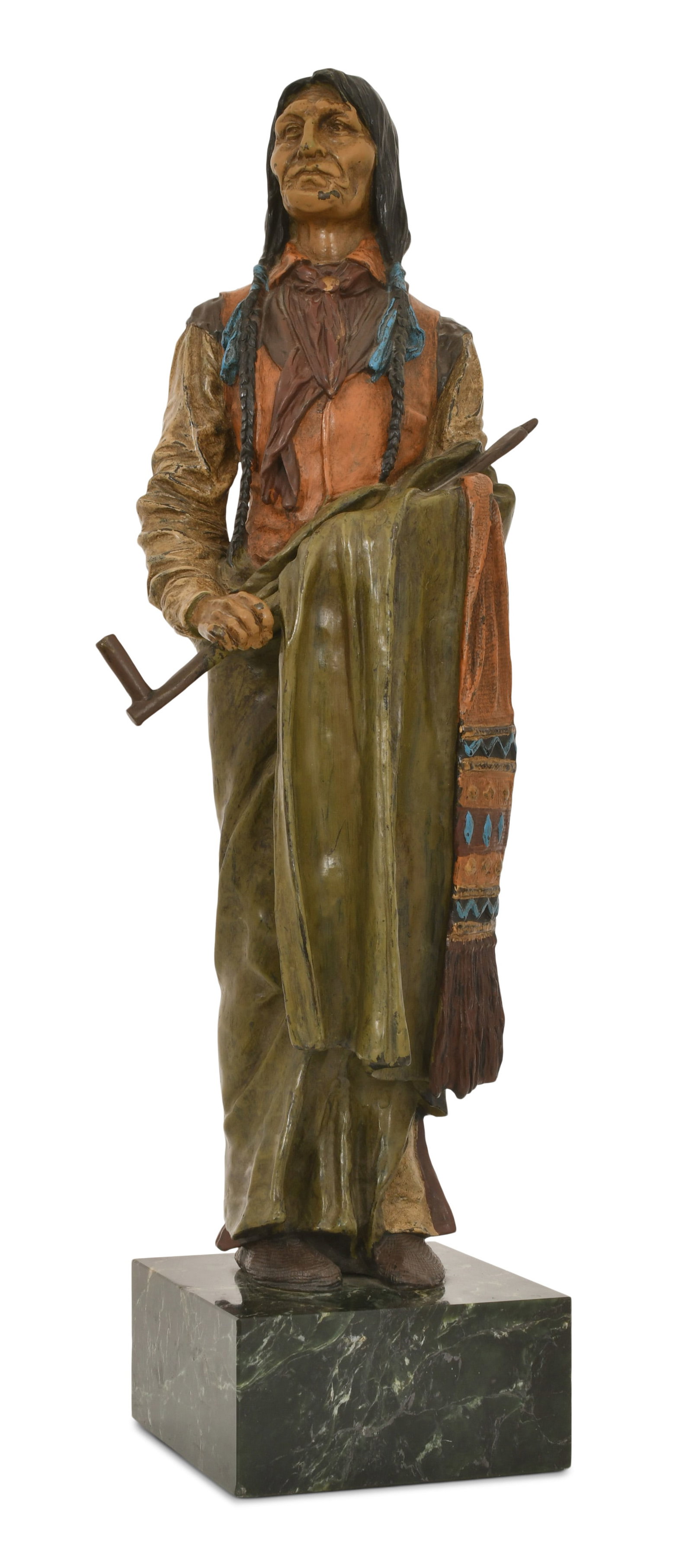 Carl Kauba (Austrian, 1865-1922), Native American Chief Bronze Sculpture (1 of 8)