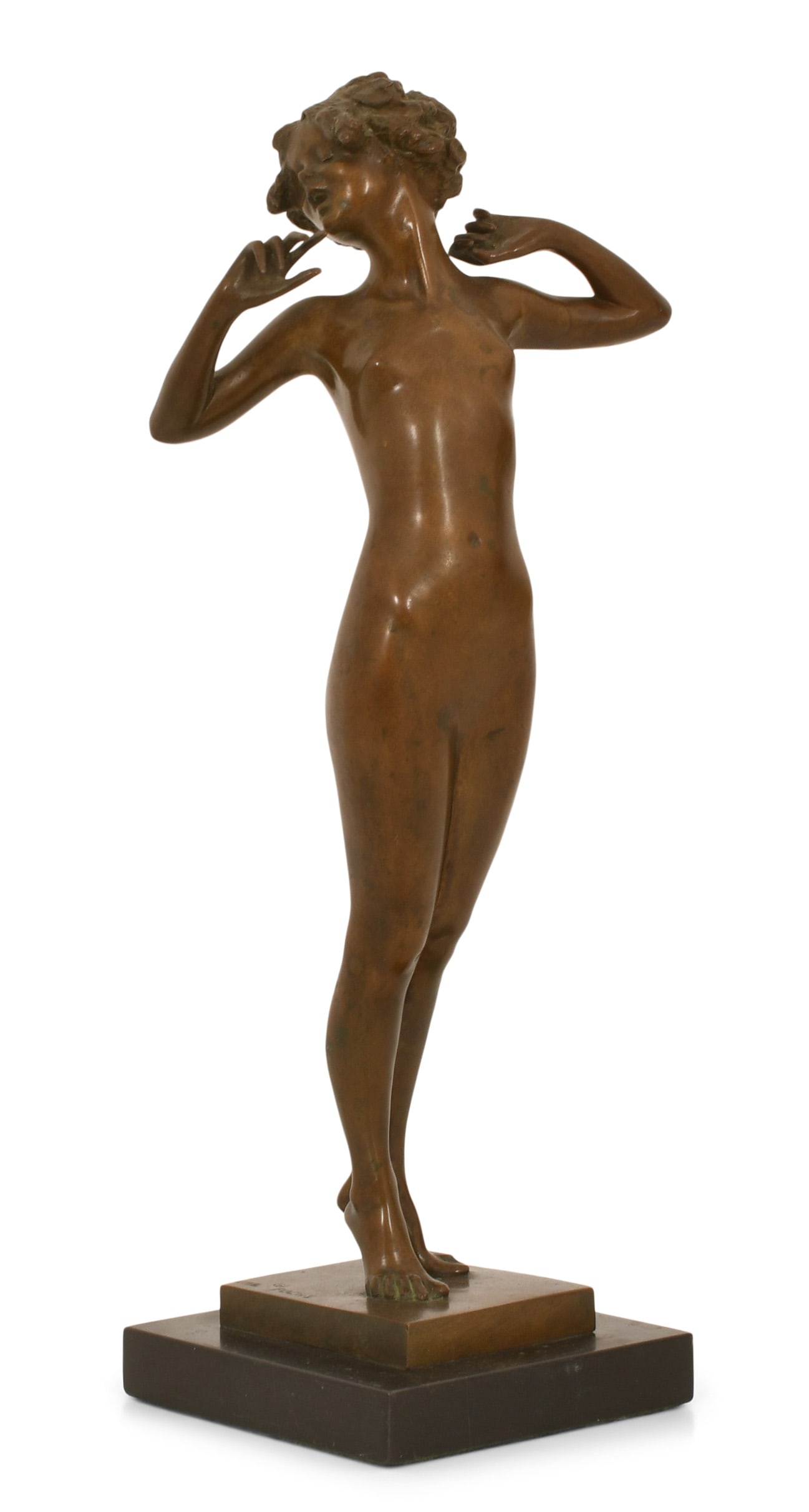 Emil Fuchs (American, 1866-1929) "Lazy" Bronze Sculpture, Gorham Co. Foundry (1 of 8)