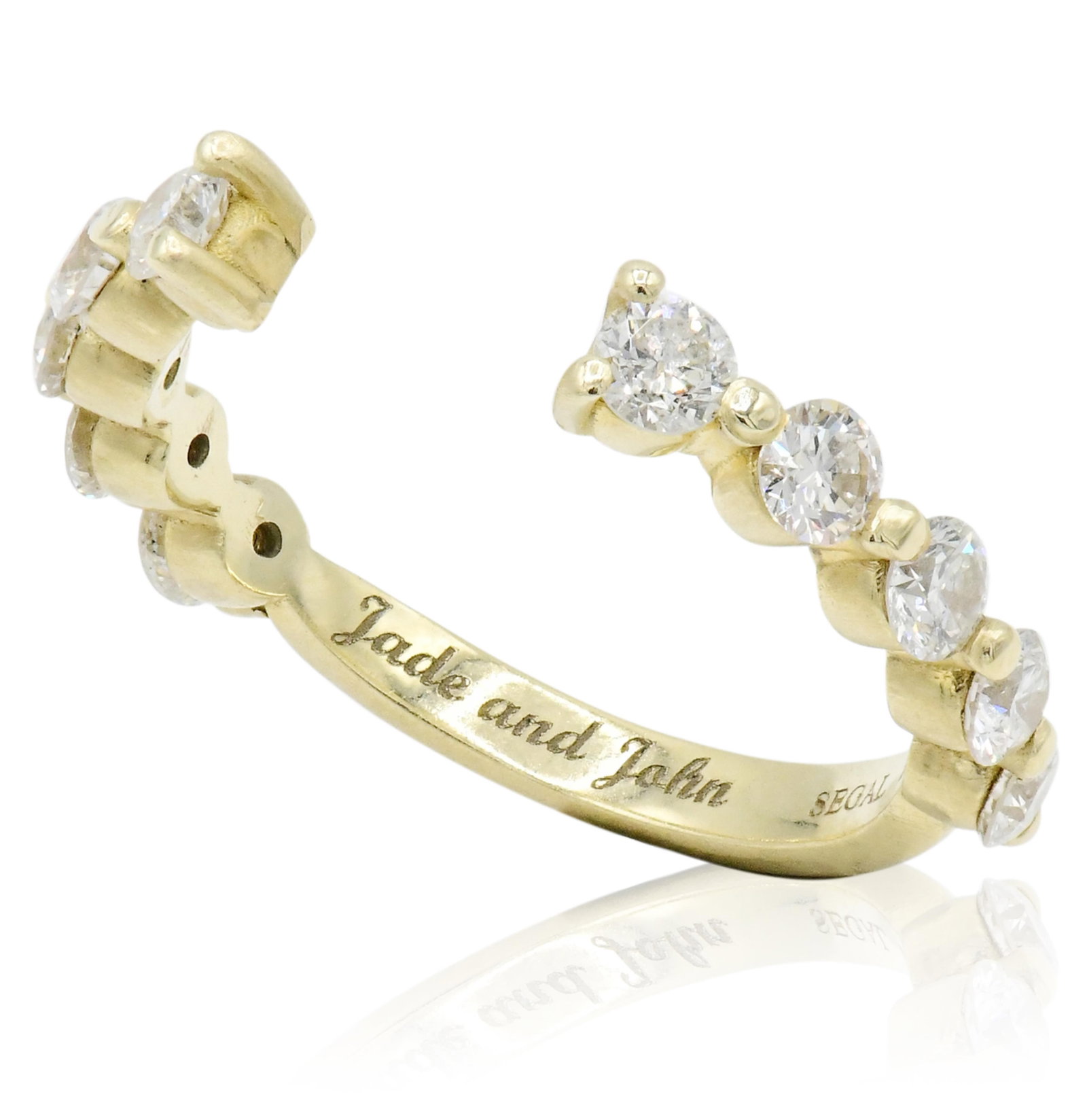 Segal 14K Yellow Gold & 1.00 Carat Diamond Ring: Segal 14K Yellow Gold & 1.00 Carat Diamond Ring • set with round brilliant diamonds weighing a total of 1.00 carat • 7 3/4 (ring size) • 1.7 dwt (total weight) Other Notes: Fontaine'