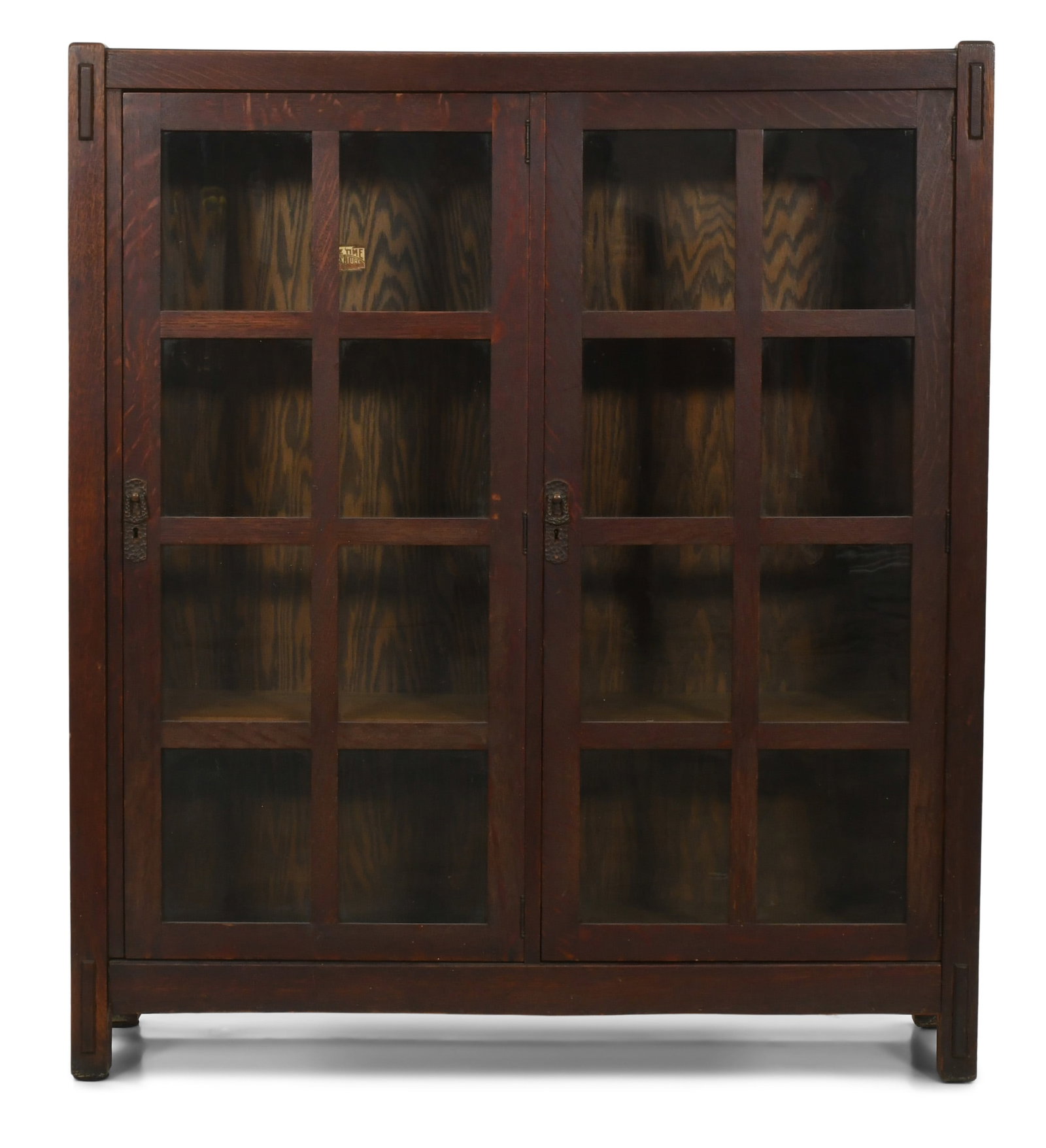 Lifetime Furniture Co. Oak Two-Door Bookcase (1 of 1)