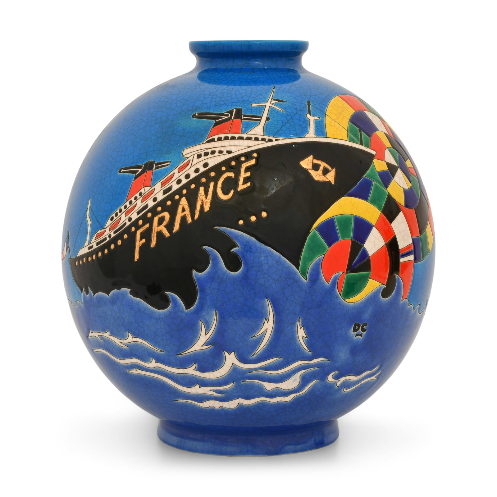Danillo Curetti (French, 1953-1993), A Large Vase, Longwy (1 of 8)