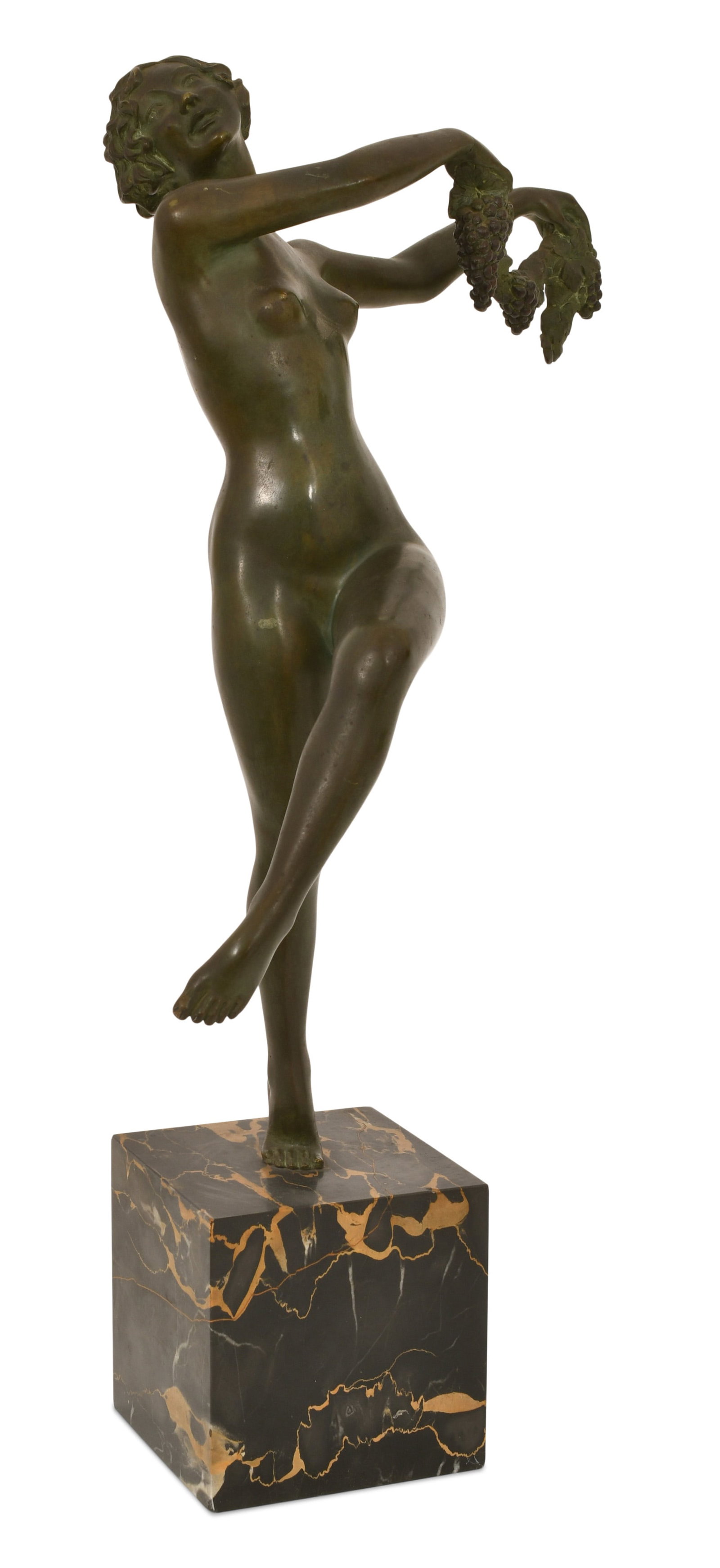 Genevieve Granger (French, 1877-1967), Female Nude Bronze Sculpture: Genevieve Granger (French, 1877-1967) Female Nude patinated bronze sculpture signed on the base "G. Granger" 19 x 8 1/2 x 5 3/4 inches Provenance: Property from an Important Northeast Collection