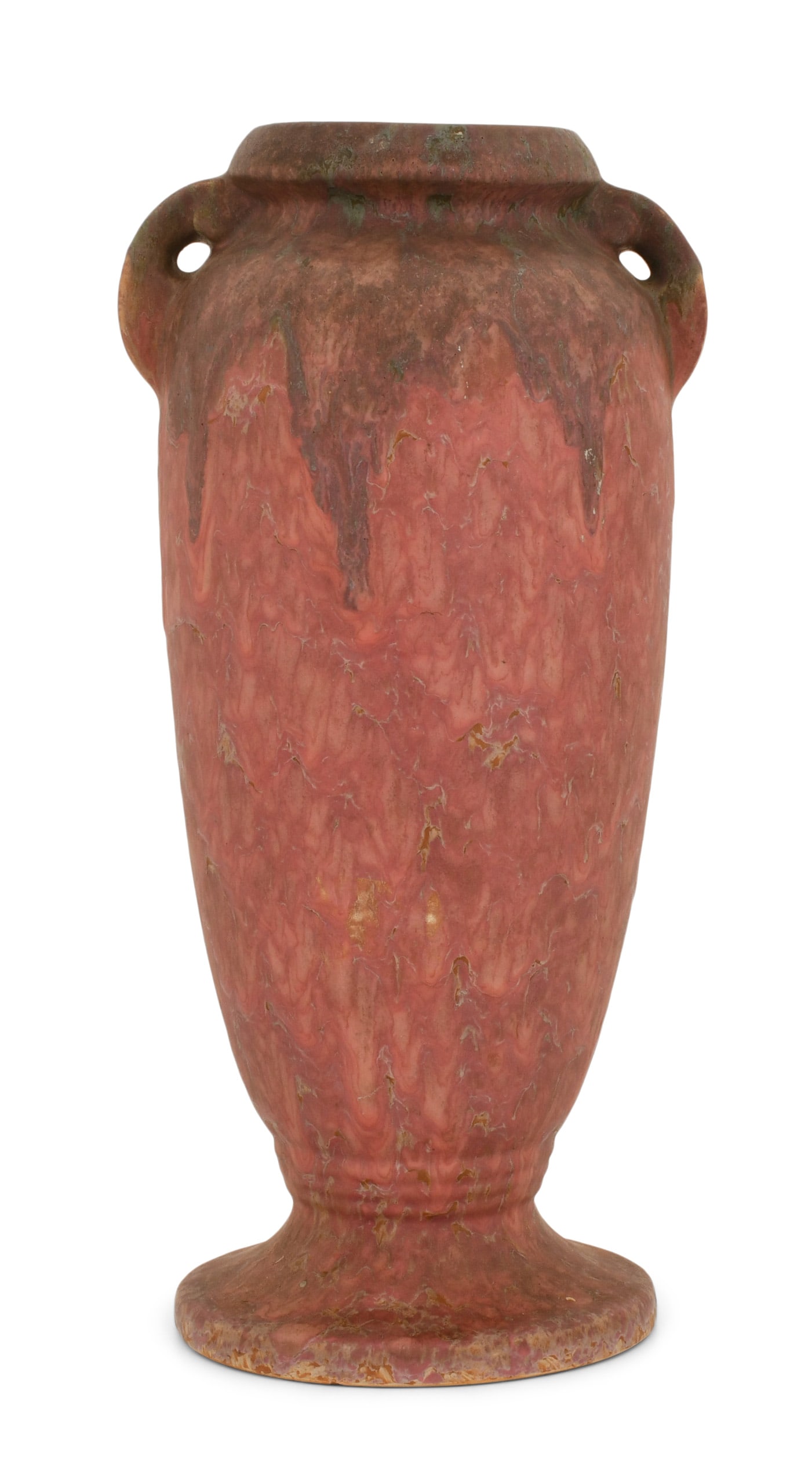 Roseville Pottery Carnelian Two-Handled Vase (1 of 1)