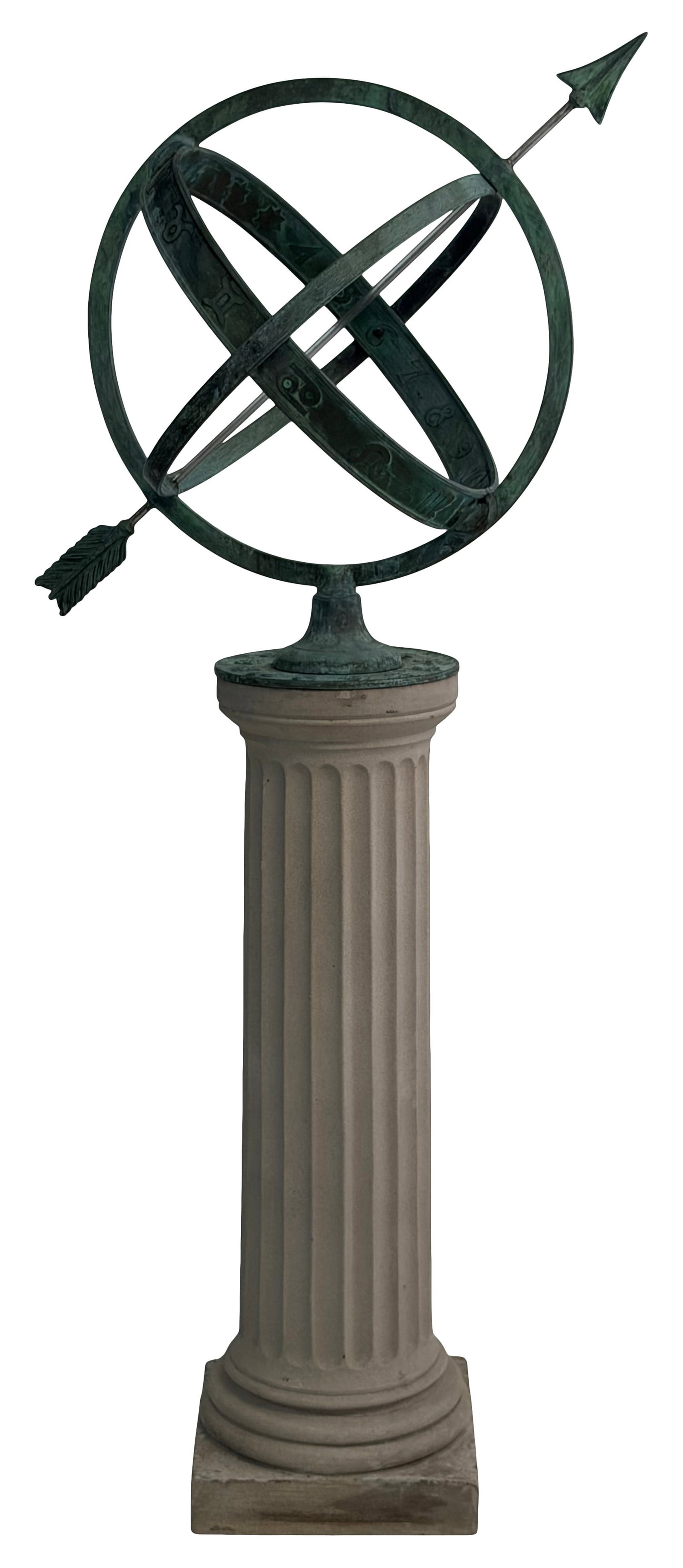 A Large Bronze & Stone Armillary by Galloway (1 of 7)