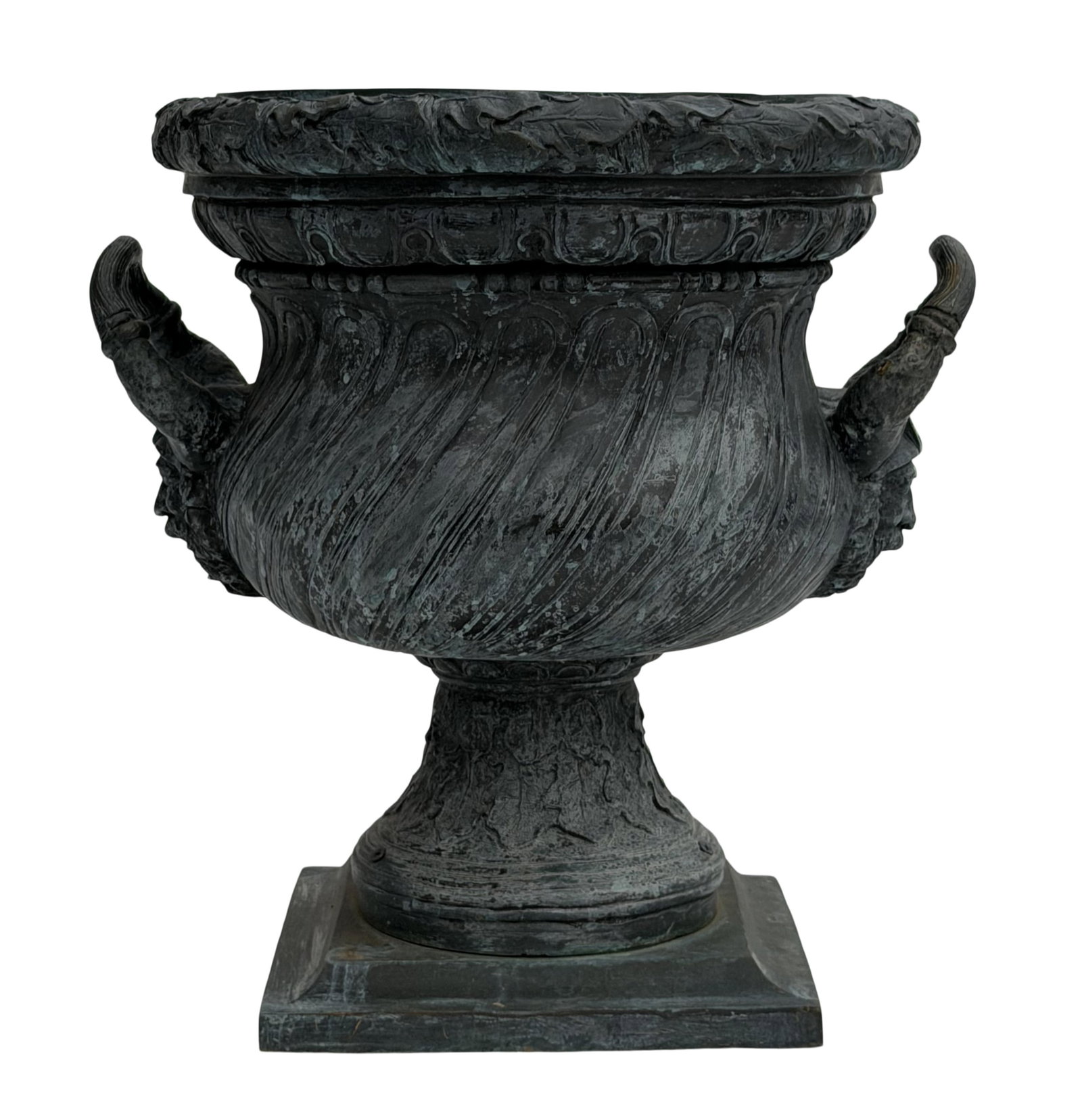 A Bronze Two-Handled Urn with Mythical Faces (1 of 4)