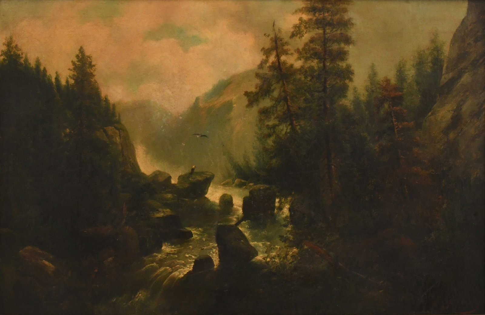 Hudson River Landscape, Carson-Lane, Oil on Canvas, 19th Century, Signed "L. Harting": Hudson River Landscape, Carson-Lane, Oil on Canvas, 19th Century, Signed "L. Harting" 27 x 41 1/2 inches (canvas) 31 x 45 1/2 inches (frame) Provenance: Private Collection, New York