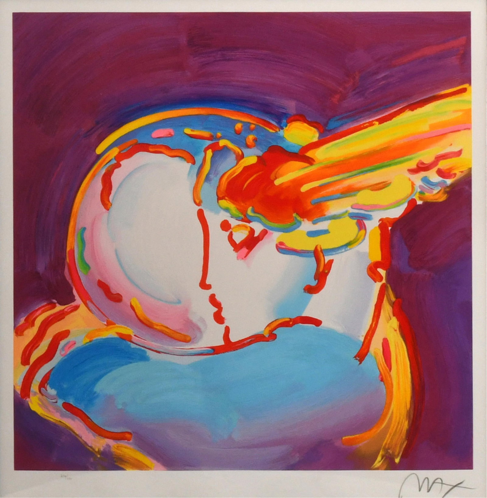 Peter Max (American, b. 1937), "I Love the World Version XVII": Peter Max (American, b. 1937) "I Love the World Version XVII" serigraph signed and numbered "Max, 236/350" 23 x 22 inches (sight) 39 1/2 x 38 1/2 inches (frame)