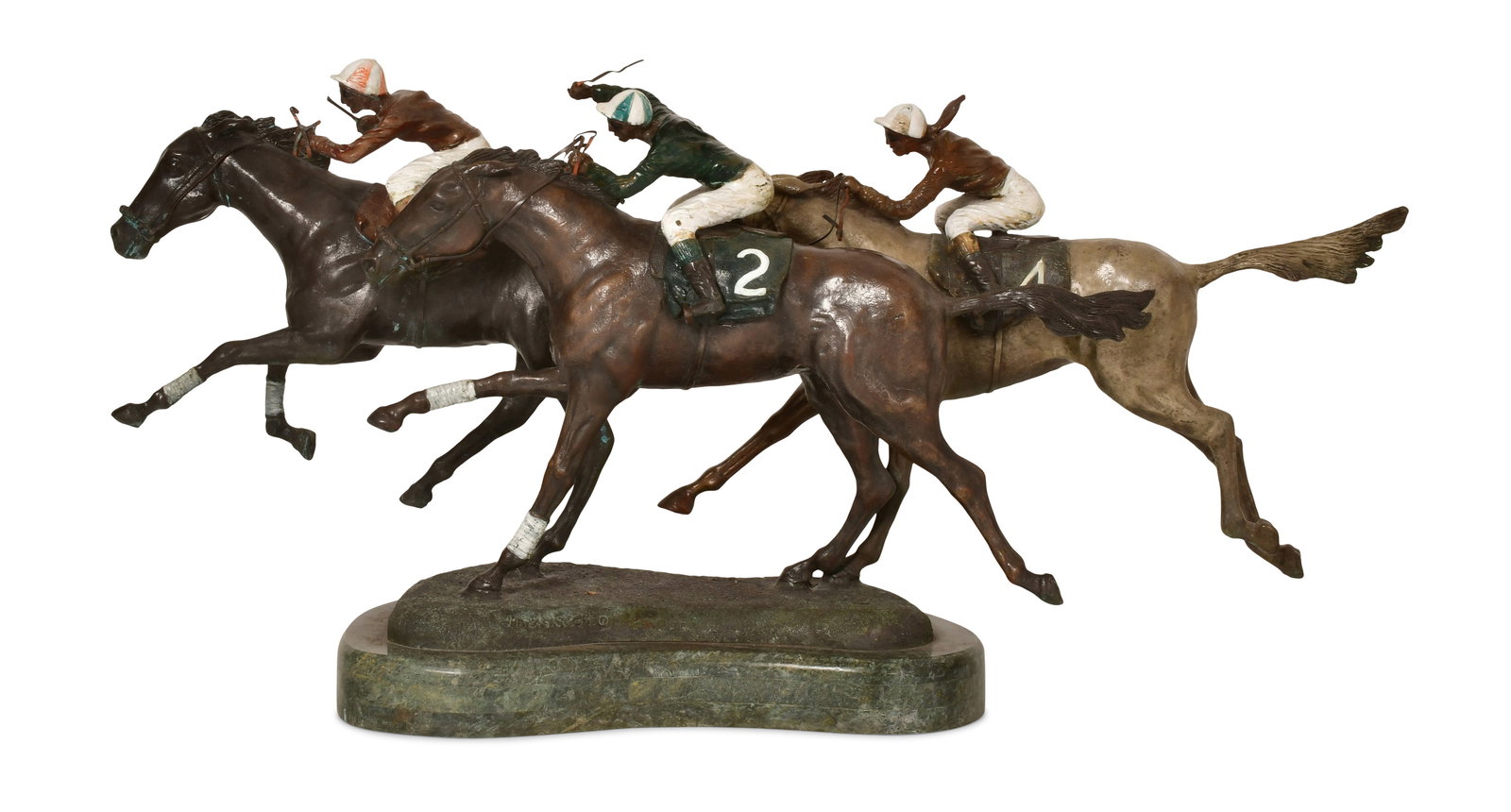Duane Scott (American, 20th Century), Horse Race Bronze Sculpture (1 of 9)