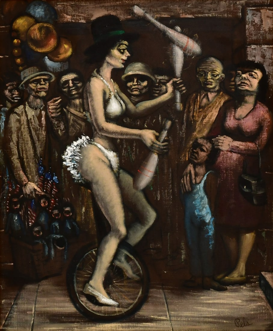Albert Pels (American, 1910-1998), "Street Acrobat" (1 of 6)