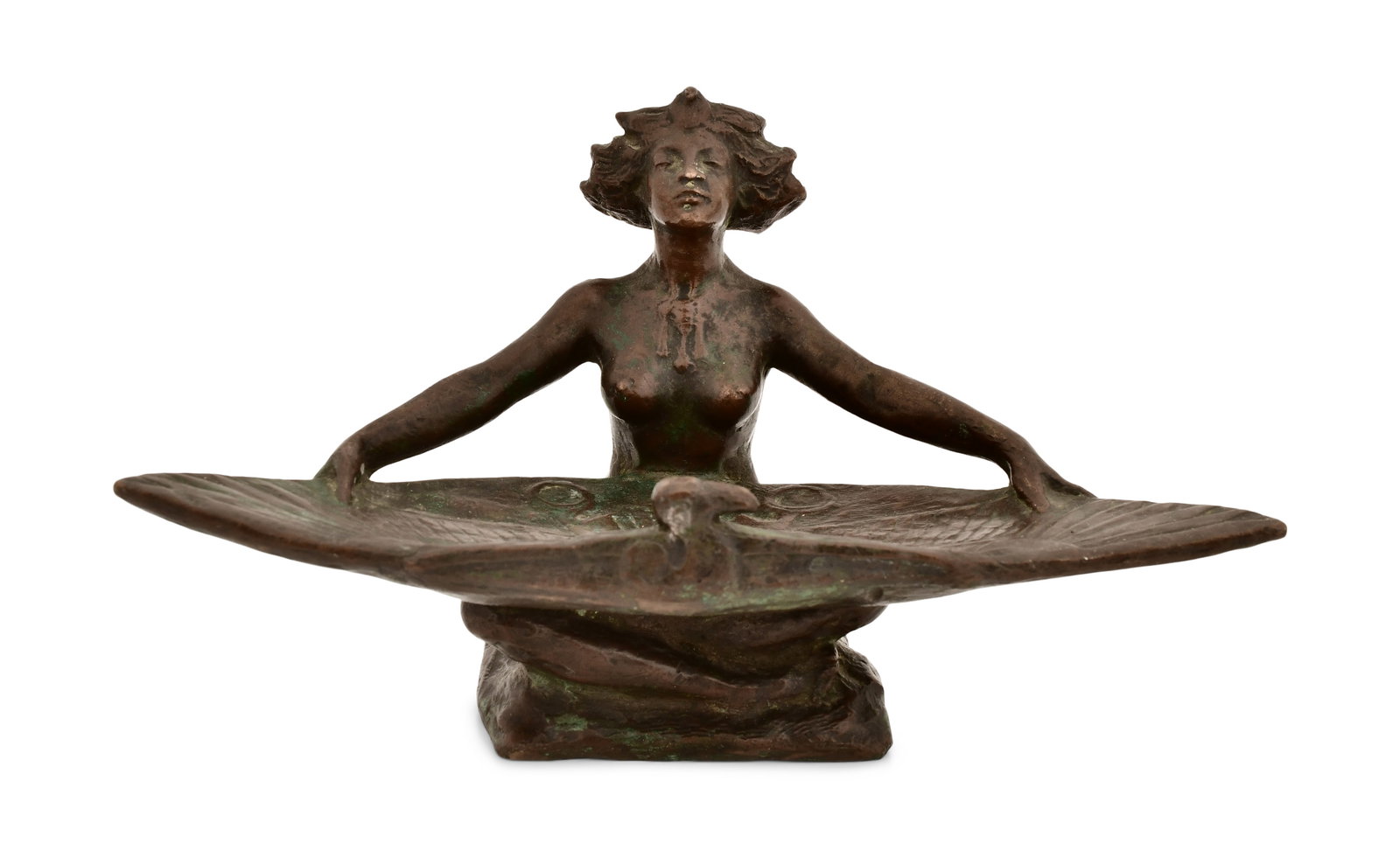 Owen Moore Bronze Figural Vide Poche with Seated Nude (1 of 7)
