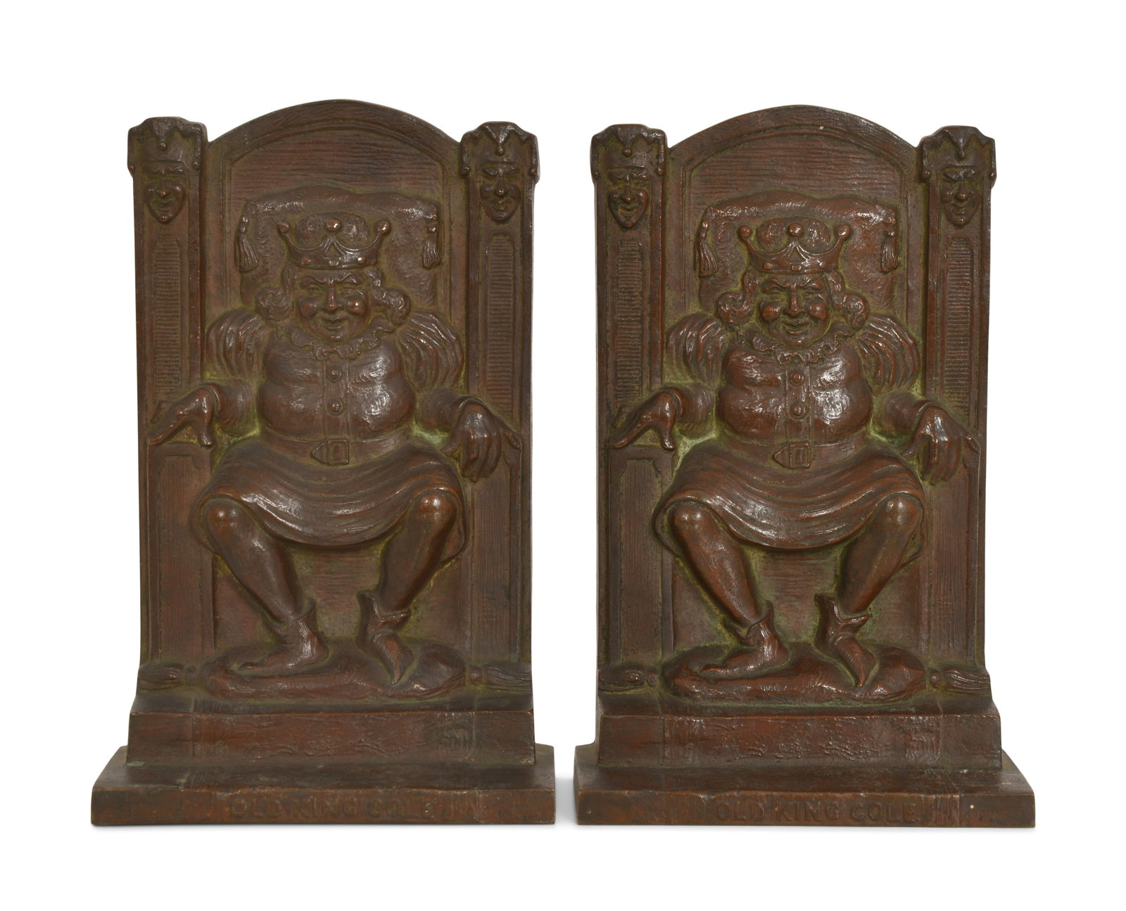 Gorham Co. "Old King Cole" Bronze Bookends (1 of 7)