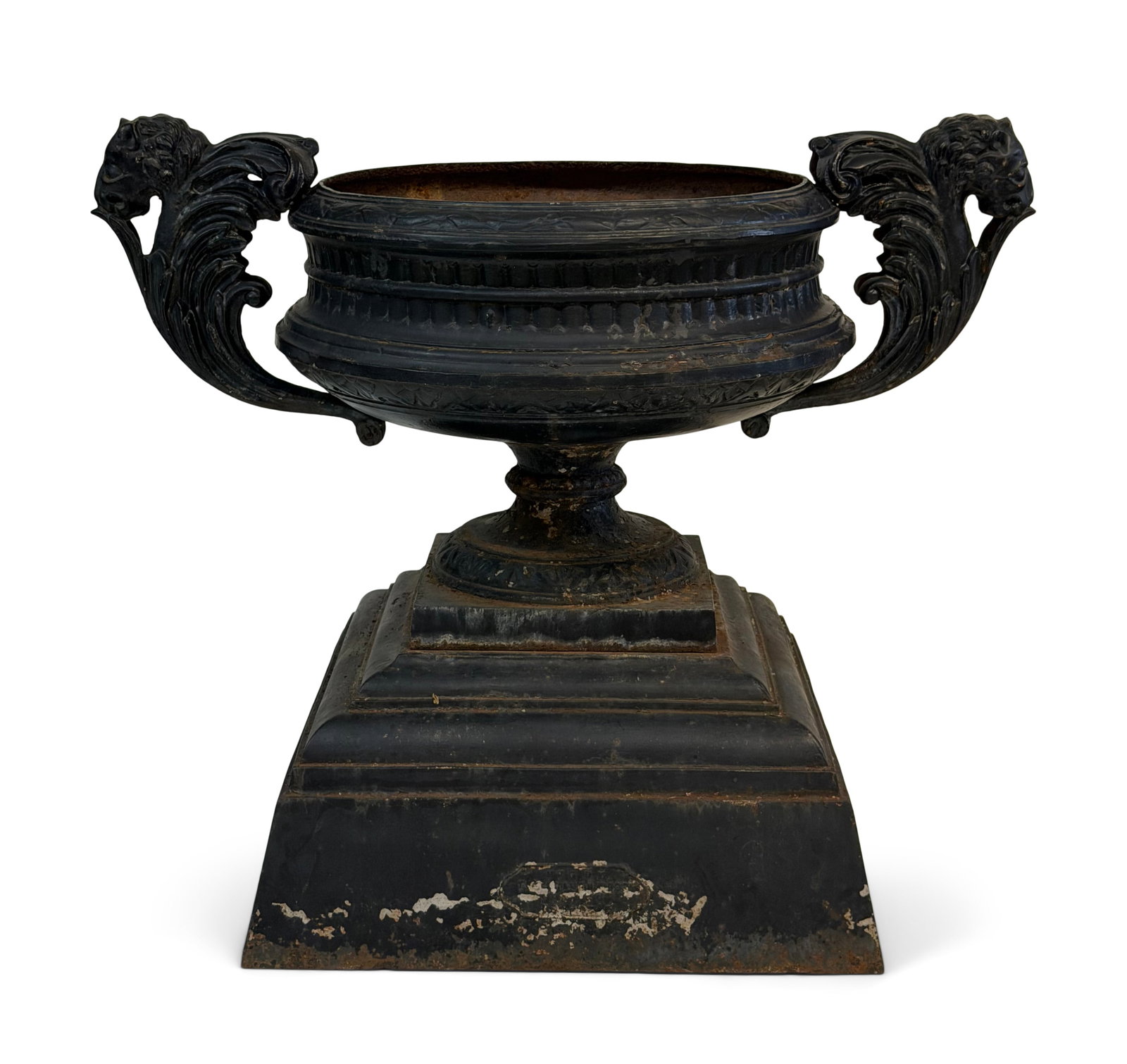 Kramer Bros. Foundry Co. Cast Iron Two-Handled Urn with Winged Lions (1 of 6)
