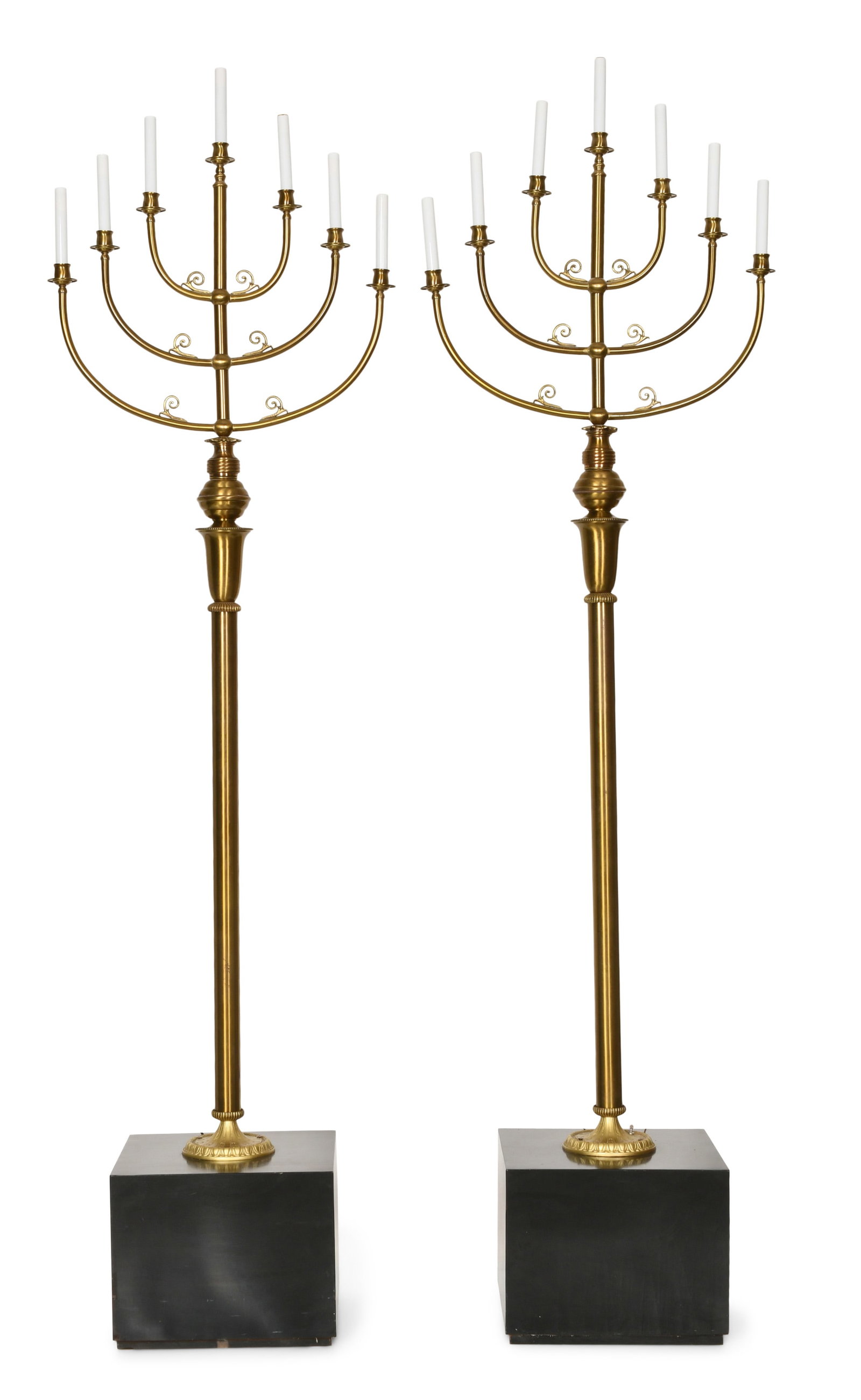 A Pair of Brass Floor-Standing Candelabra (1 of 5)