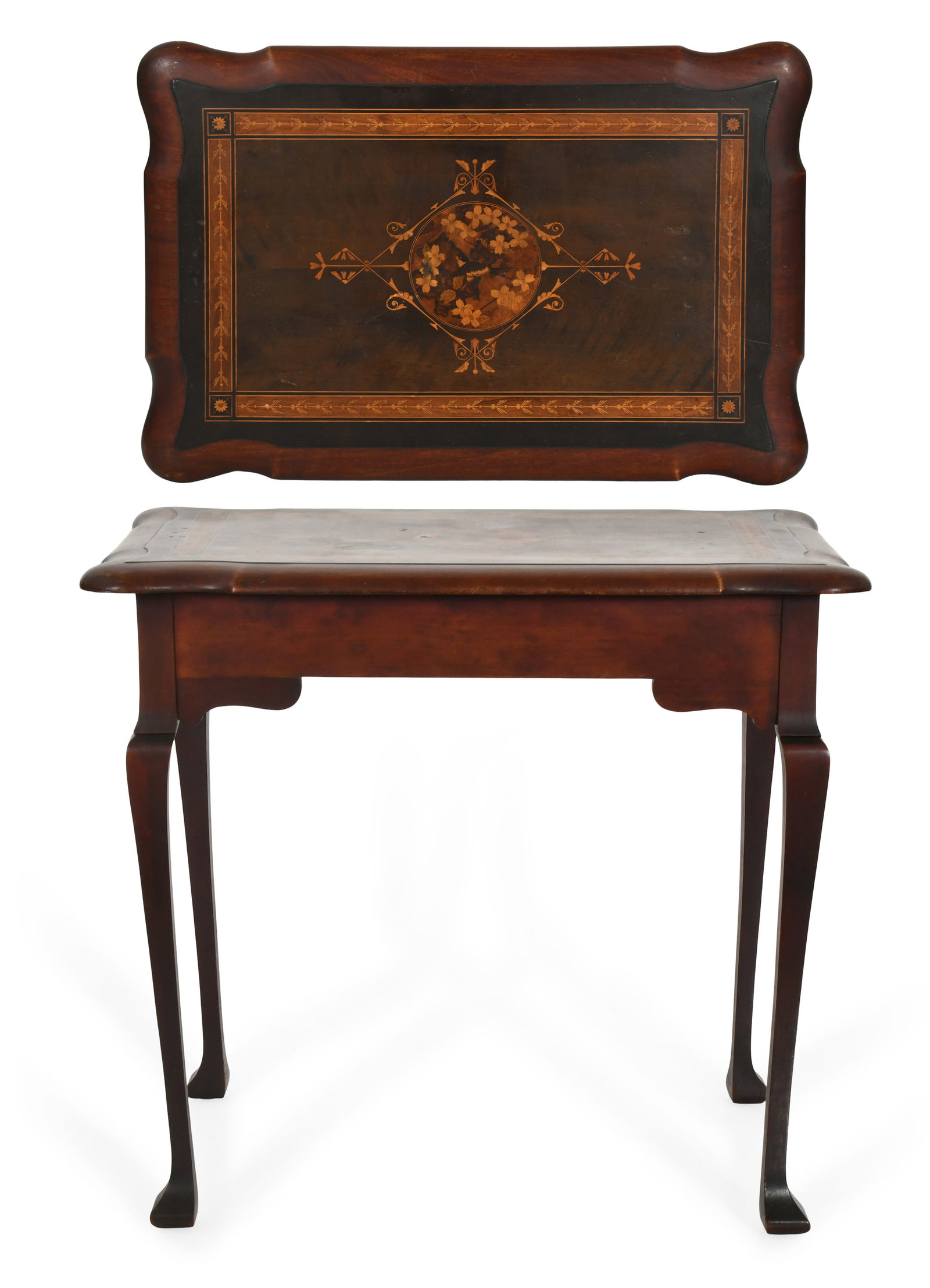 19th Century Inlaid Mahogany Parlor Table (1 of 1)