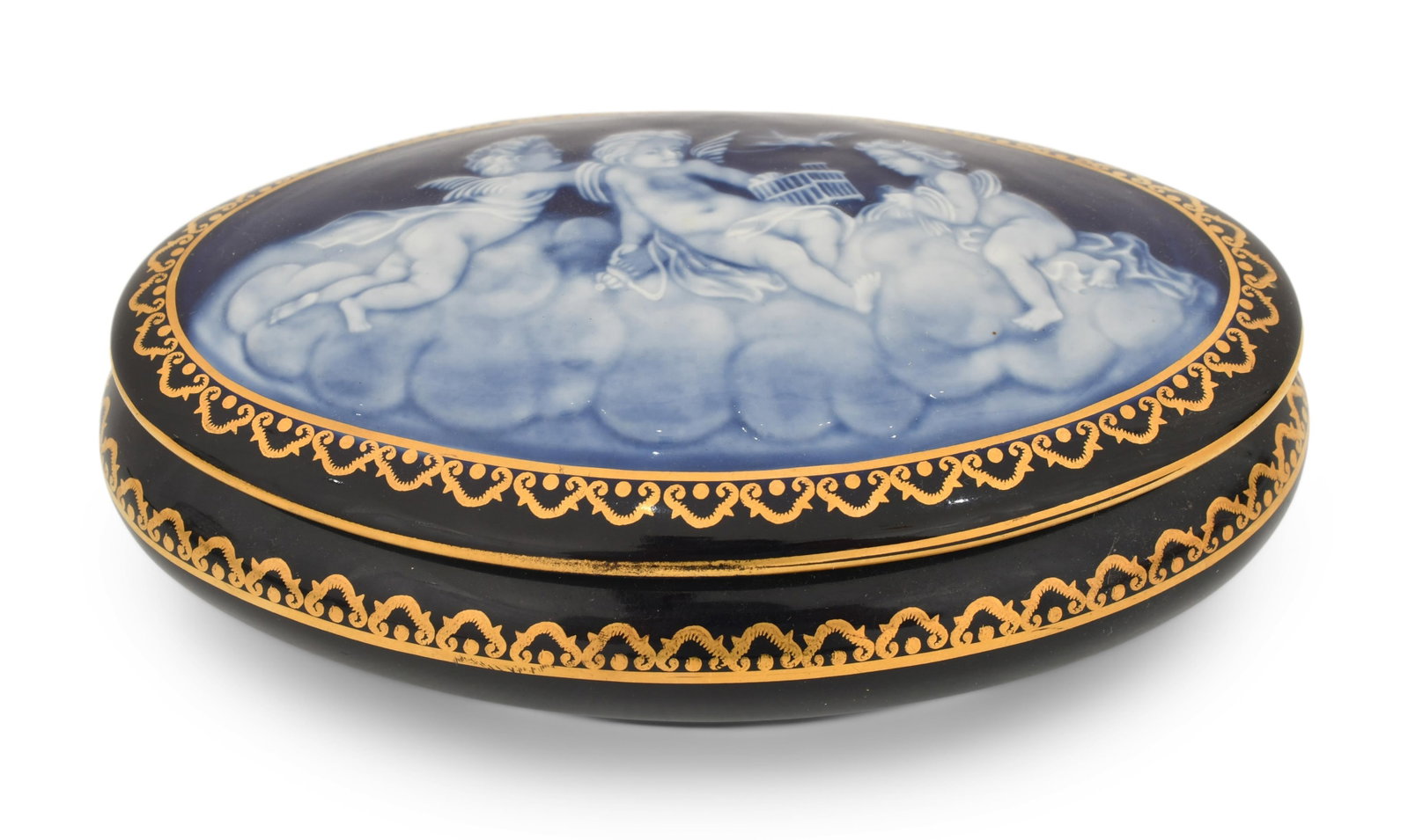 Limoges Pate-Sur-Pate Porcelain Lidded Box, France (1 of 1)