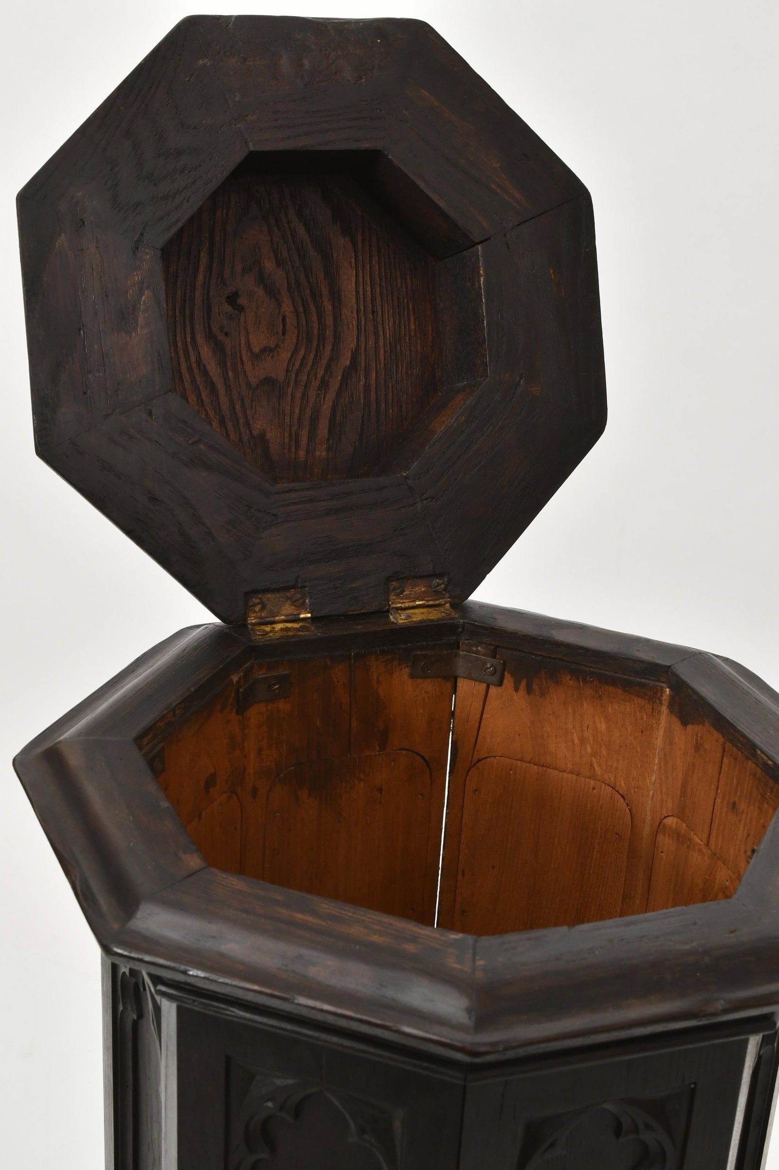 Gothic Revival Oak Cellarette - 4