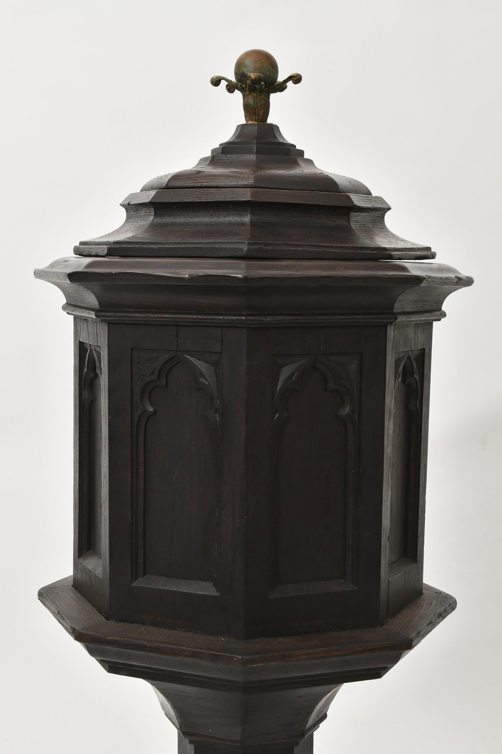 Gothic Revival Oak Cellarette - 5