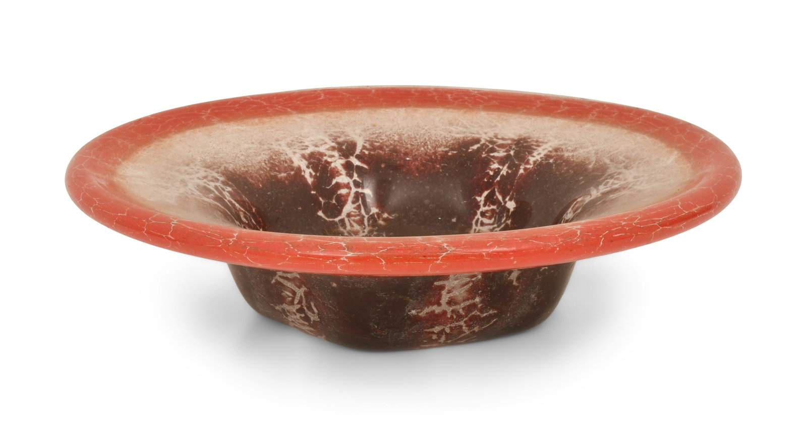 A Large WMF Ikora Red Glass Bowl (1 of 5)