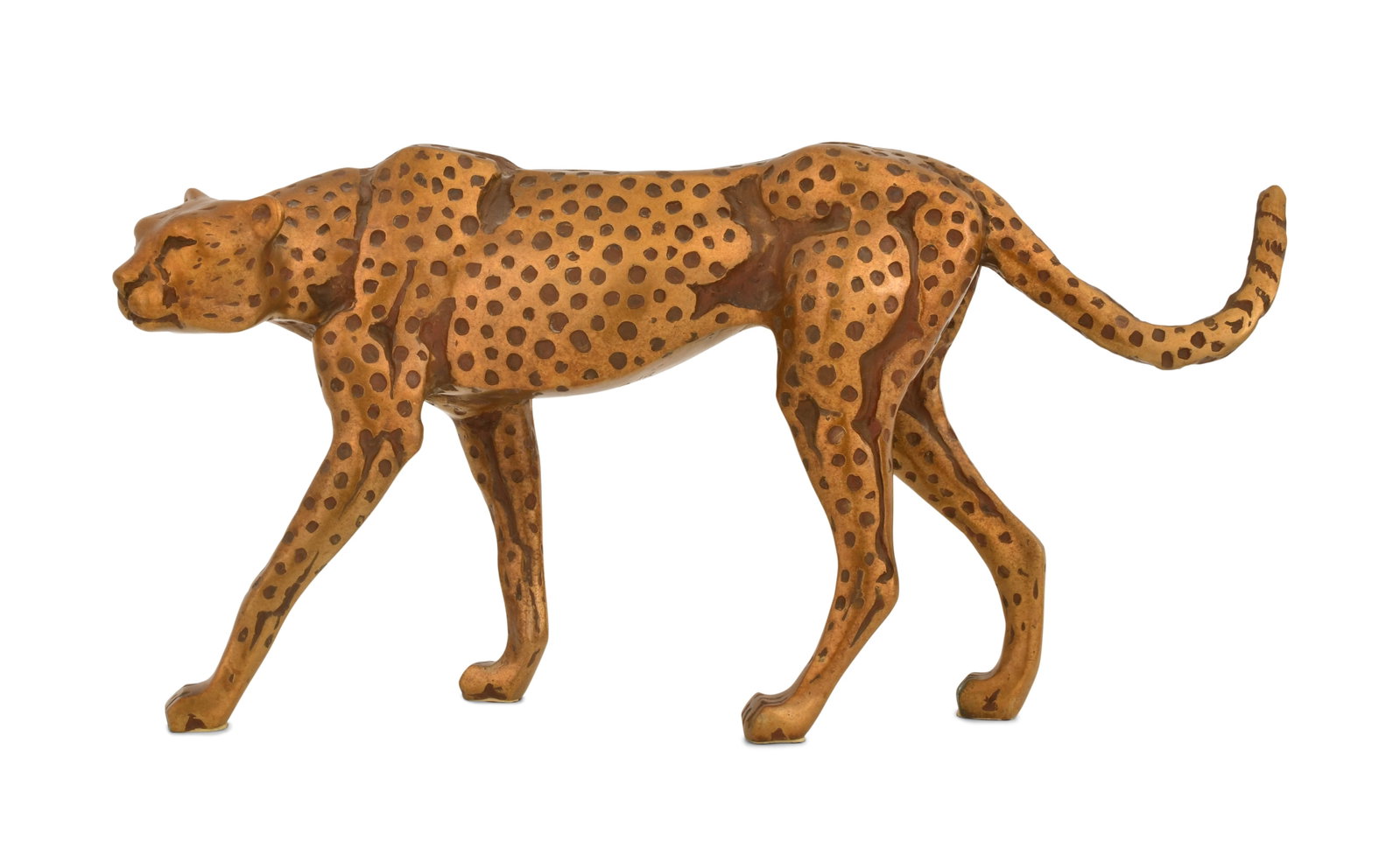 McClure Bronze Figure of a Leopard: McClure Bronze Figure of a Leopard marked "McClure, 5/6" 9 1/2 x 18 1/2 x 3 inches