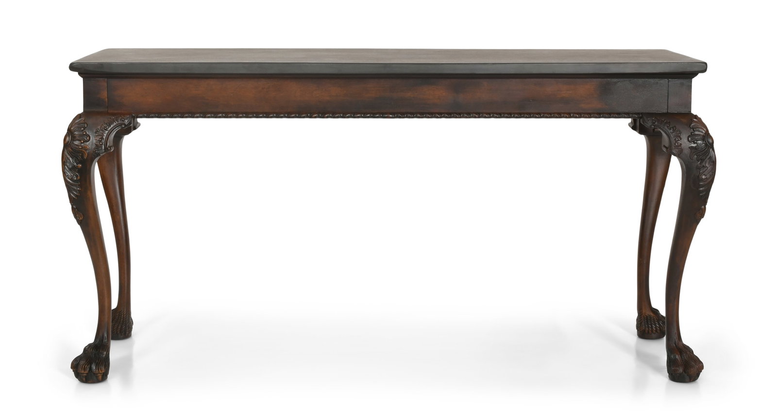 English Mahogany Console Table with Slate Top, Retailed by Longley's Antiques, Sussex (1 of 1)