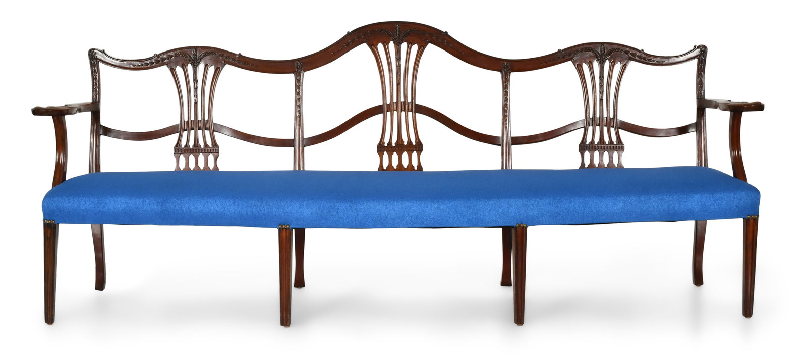 American Federal Mahogany Triple-Back Settee (1 of 8)