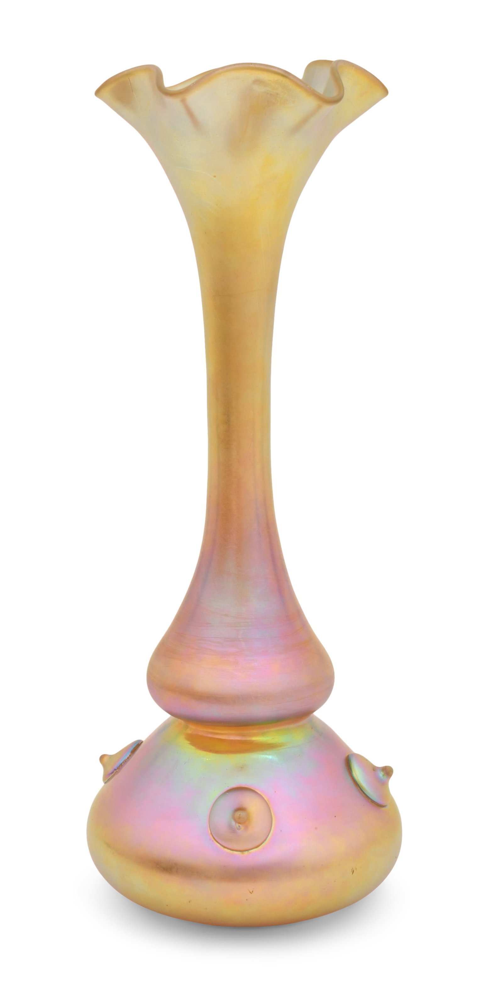 Steuben Aurene Glass Vase with Rondels (1 of 1)