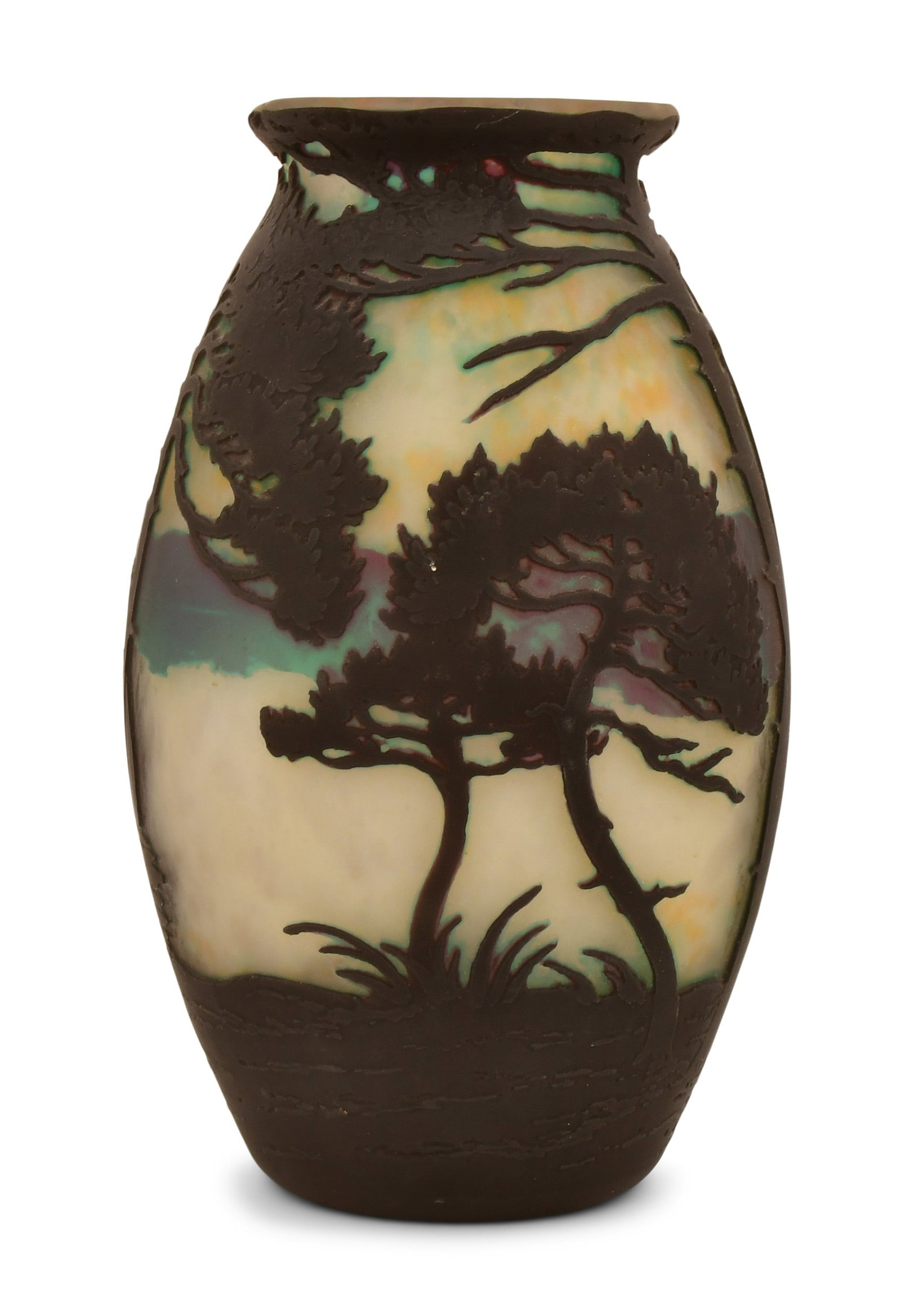 Muller Frères Cameo Glass Scenic Vase (1 of 1)