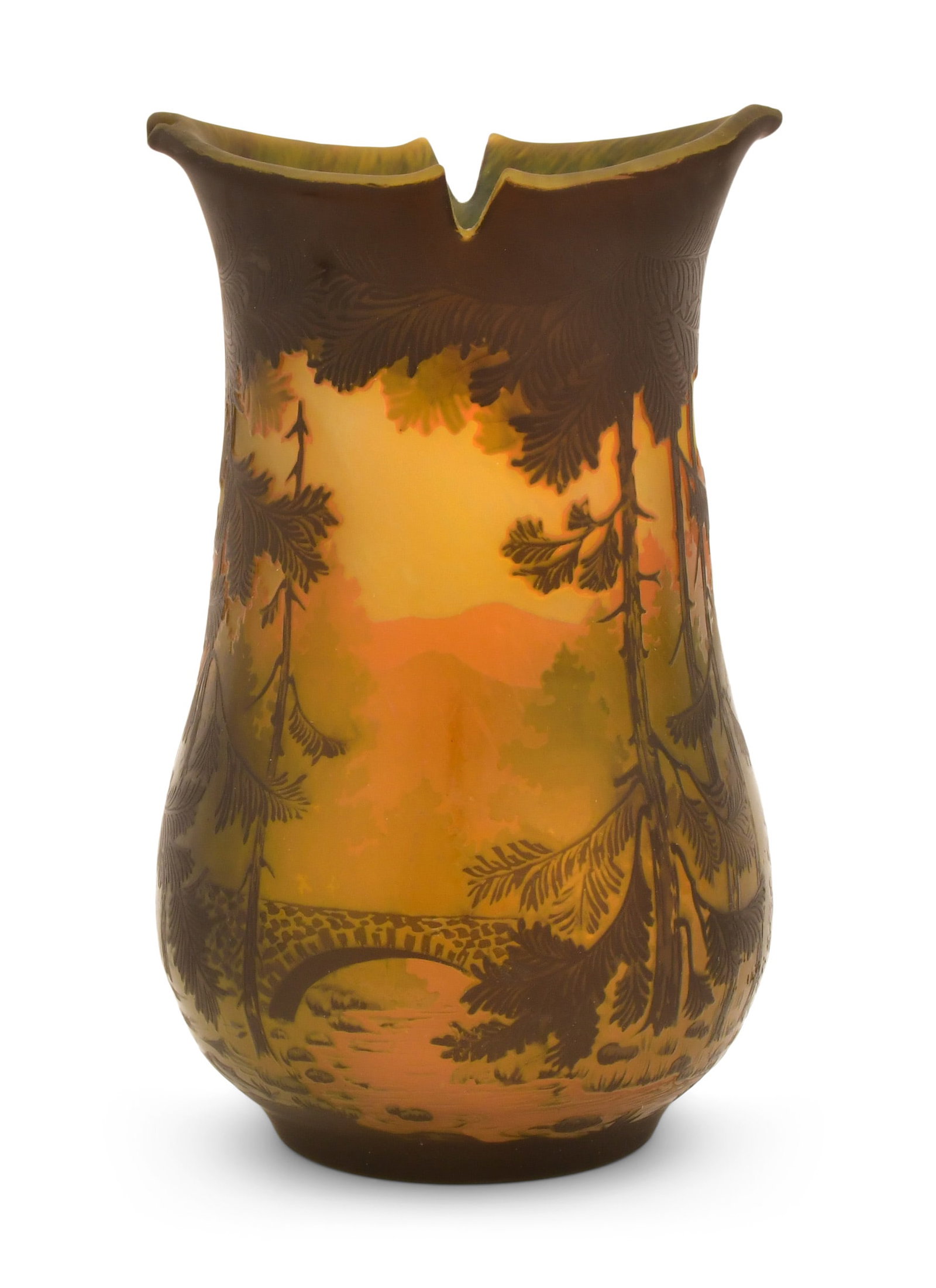 Muller Frères Cameo Glass Scenic Vase (1 of 9)
