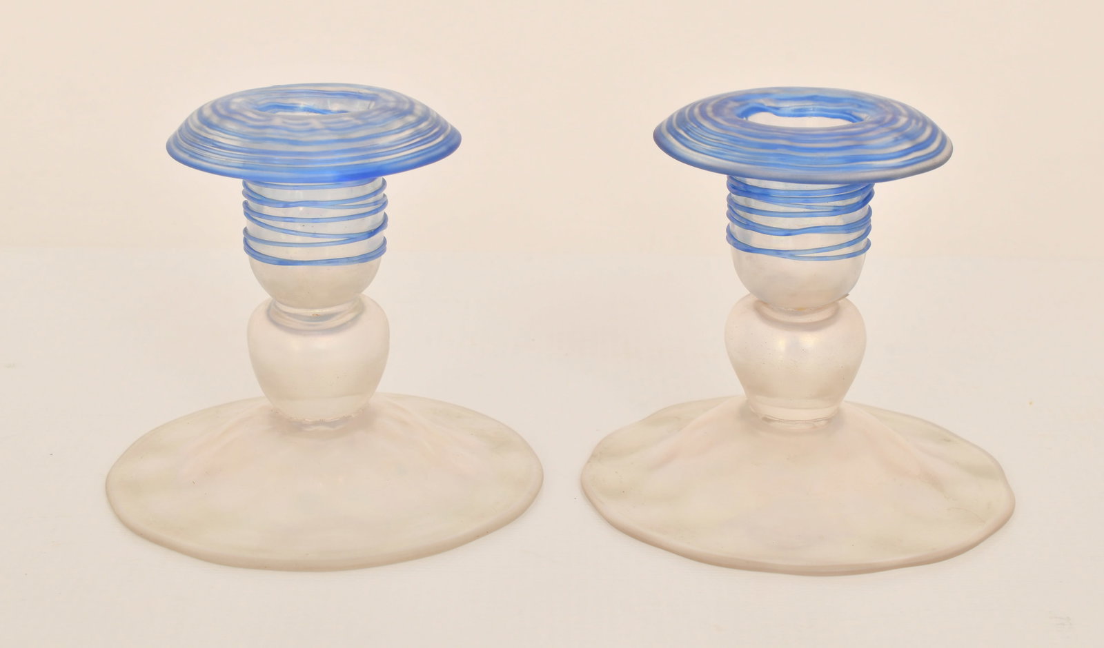 Steuben Glass Five-Piece Console Set - 5