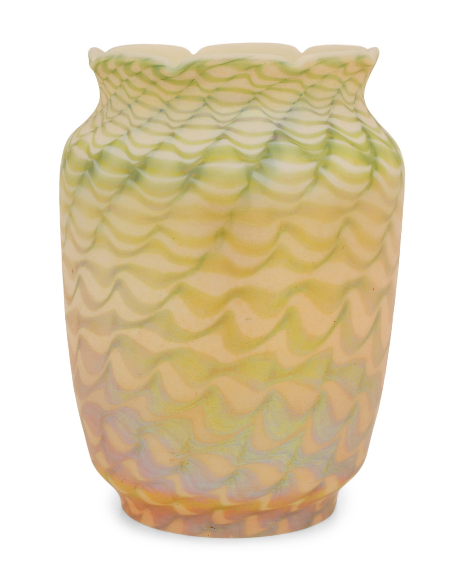 Quezal Art Glass Decorated Shade (1 of 4)