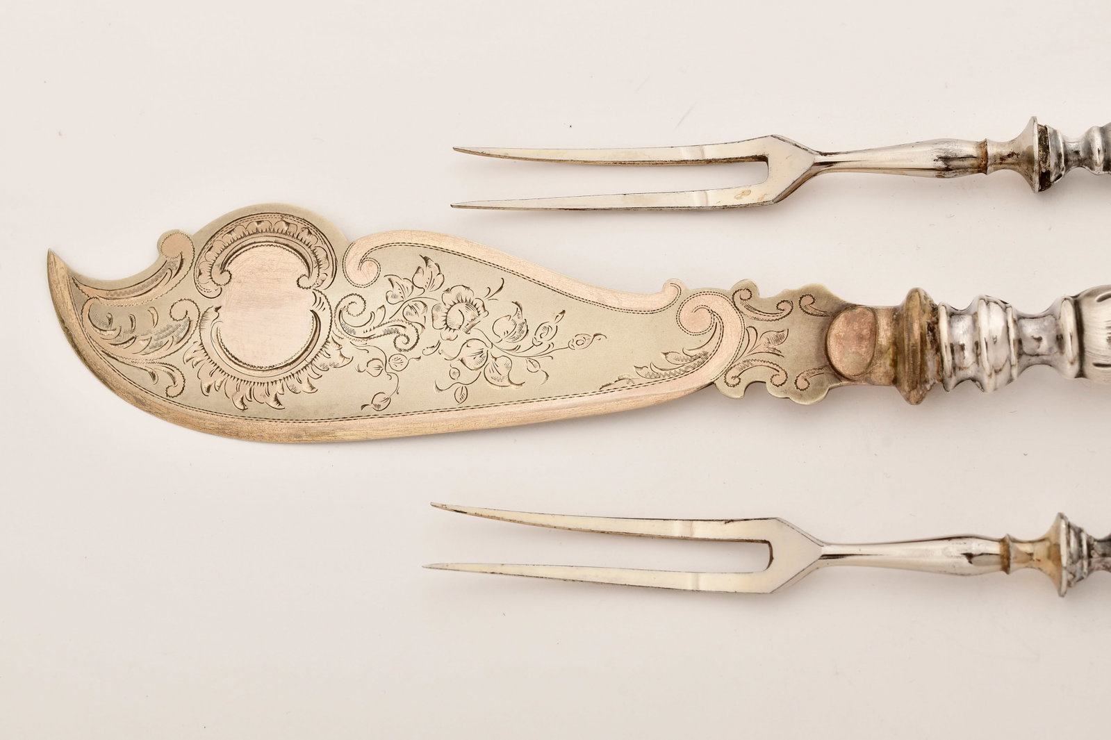 Julius Herz .800 Silver Serving Set with Case - 4