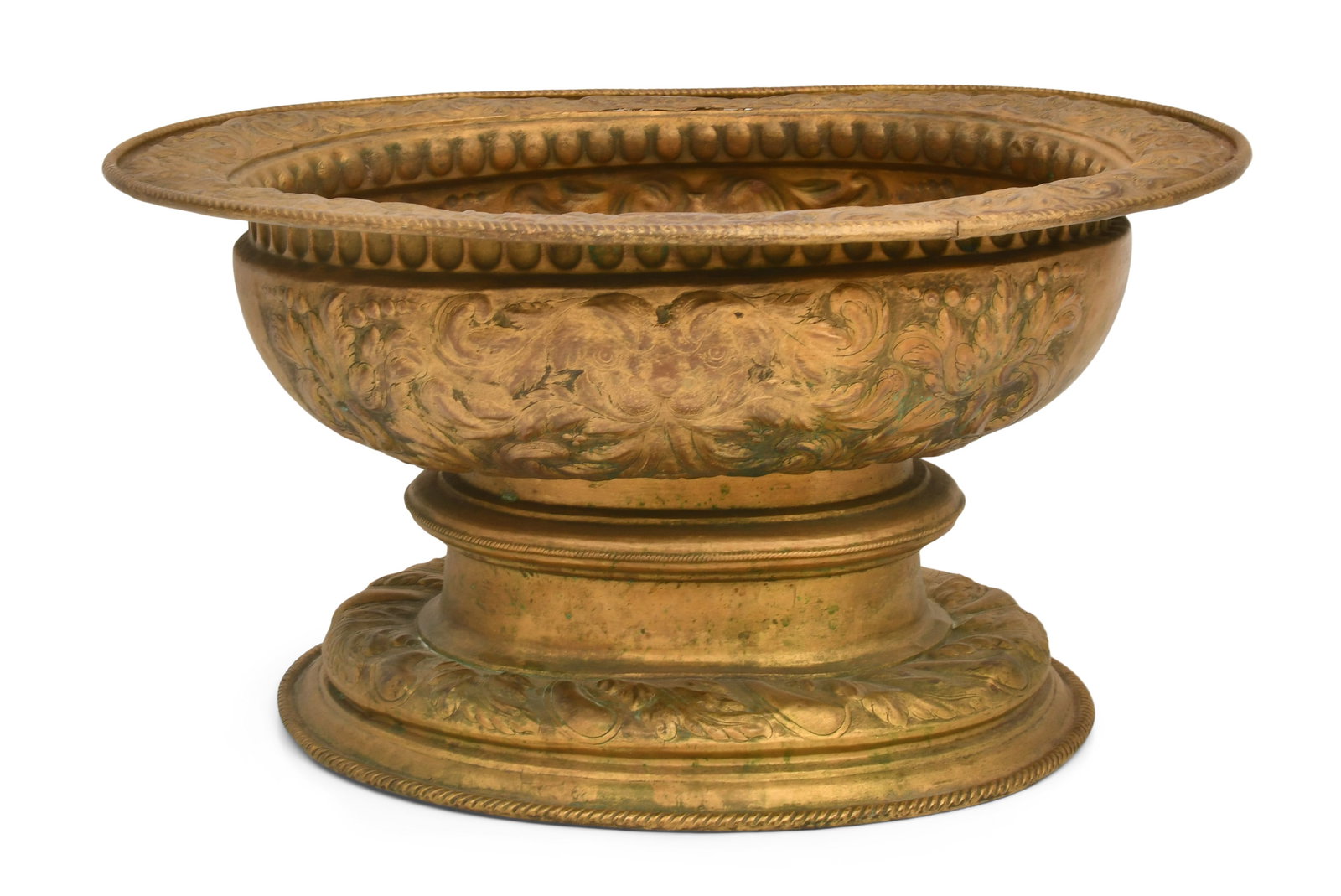 A Large Chased Brass Wine Cooler (1 of 1)