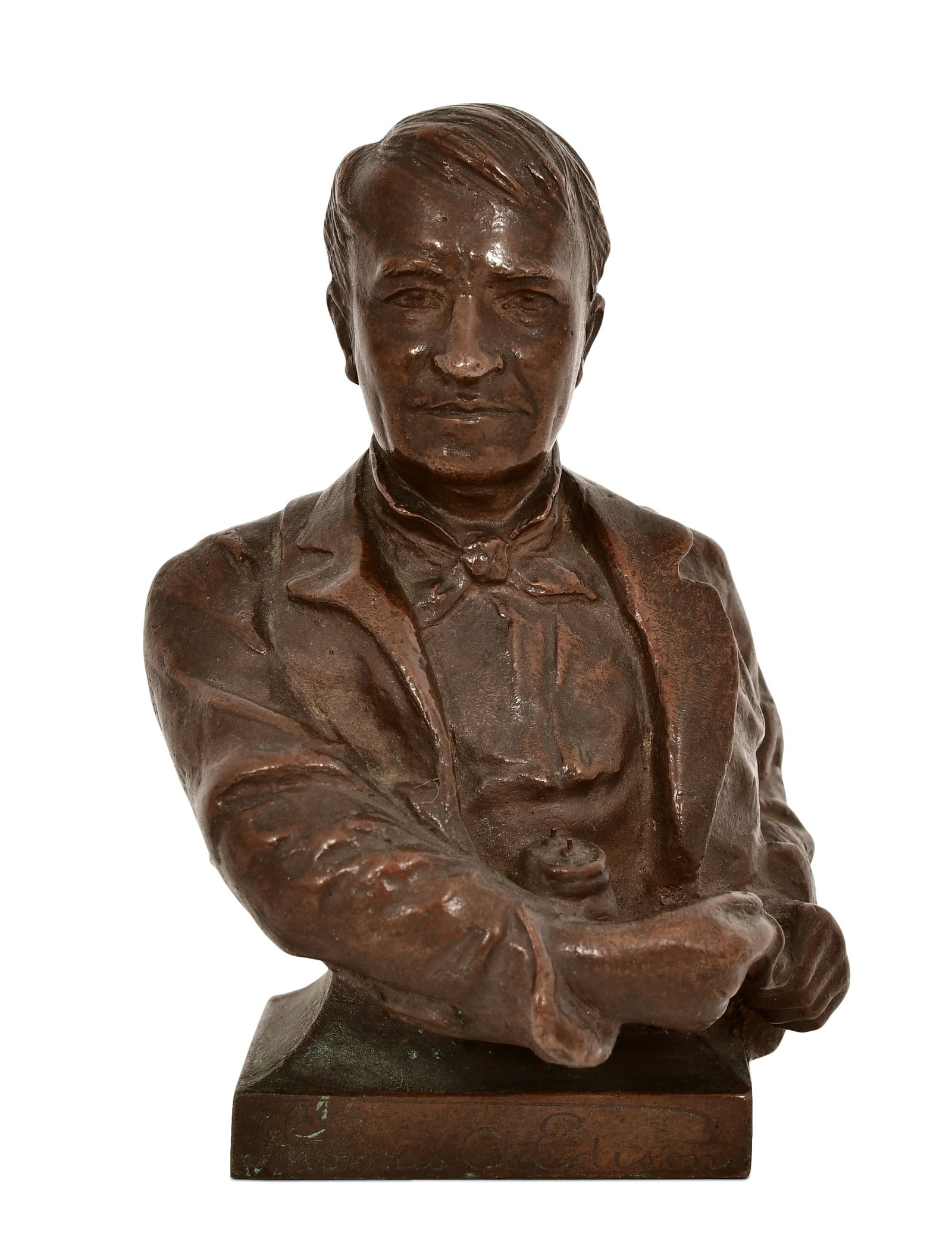 Gorham Co. / E.E. Codman Bronze Sculpture of Thomas A. Edison (1 of 9)