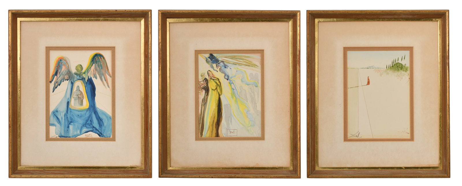 Salvador Dali (Spanish, 1904-1989), Dante Purified, The Delightful Mount & Ghost of Ancestors, Woodb (1 of 13)