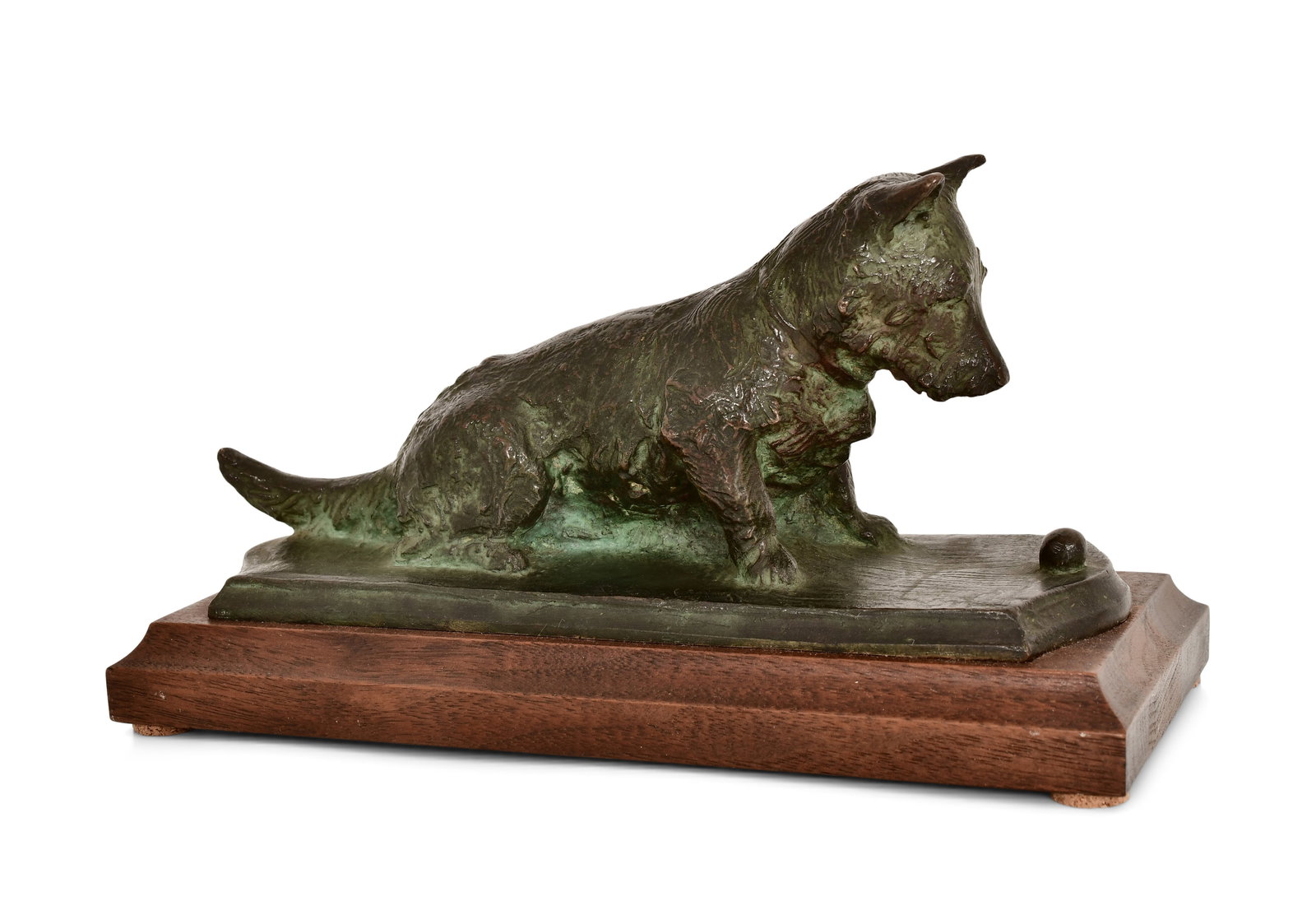 Louise Hobbs Allen / Gorham Co. Bronze Figure of a Dog with Ball (1 of 6)