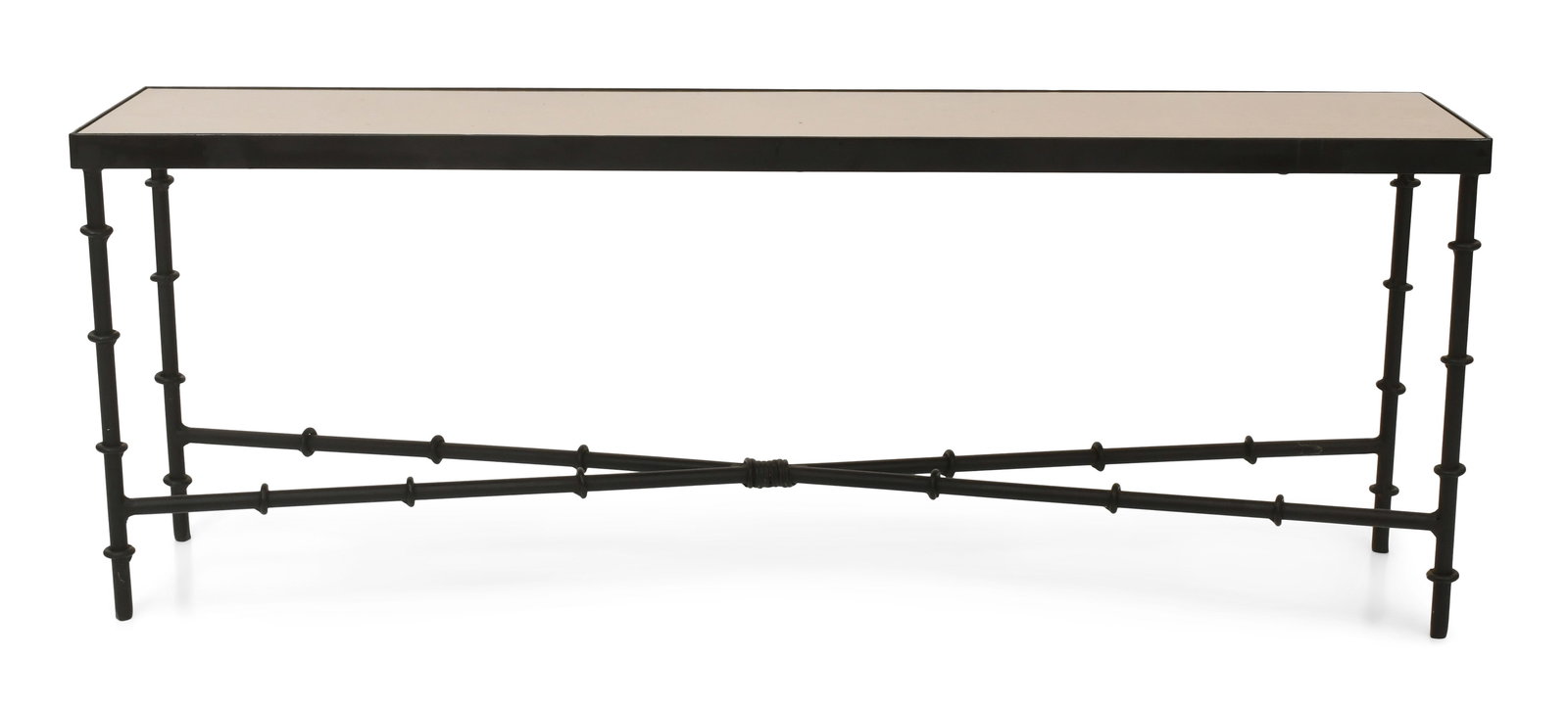A Wrought Iron Faux Bamboo Low Table (1 of 6)