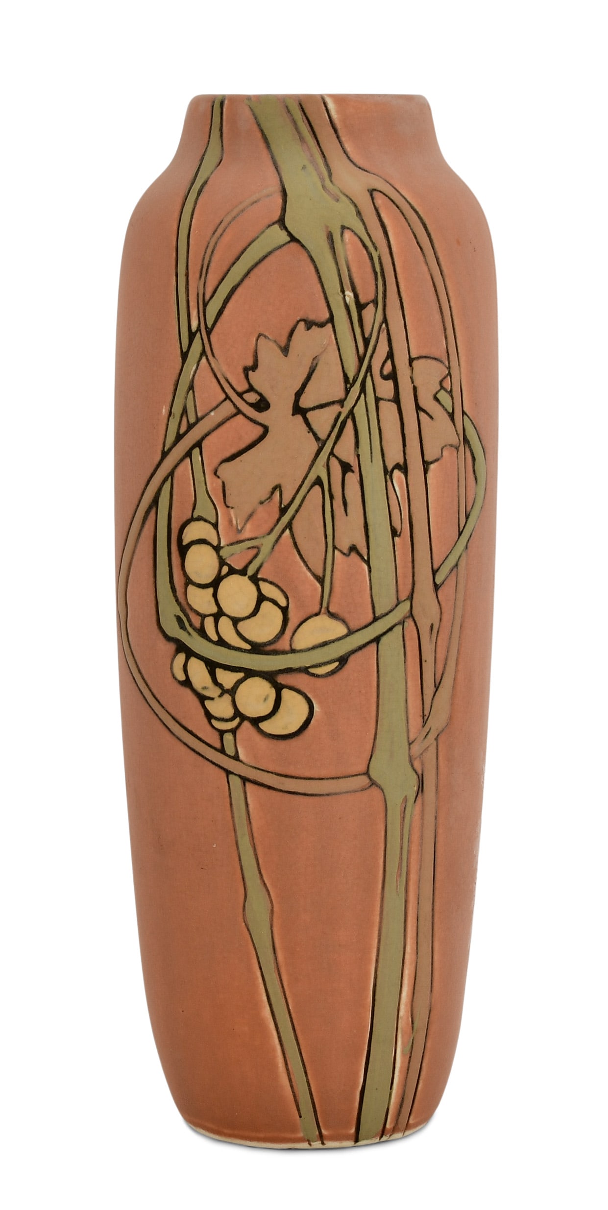 Weller Pottery Etched Matte "Berry" Vase (1 of 5)
