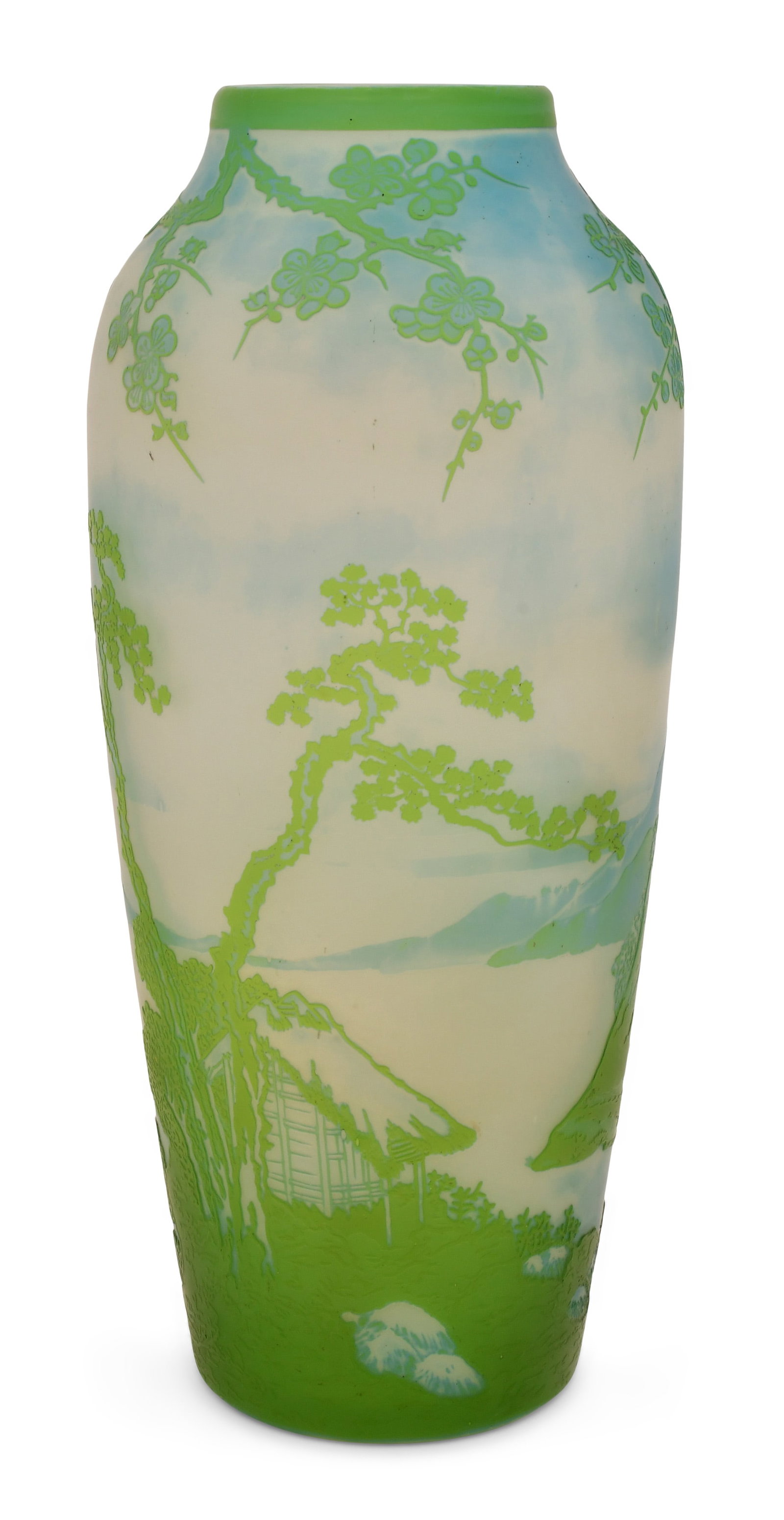 French Cameo Glass Scenic Vase, St. Louis (1 of 5)