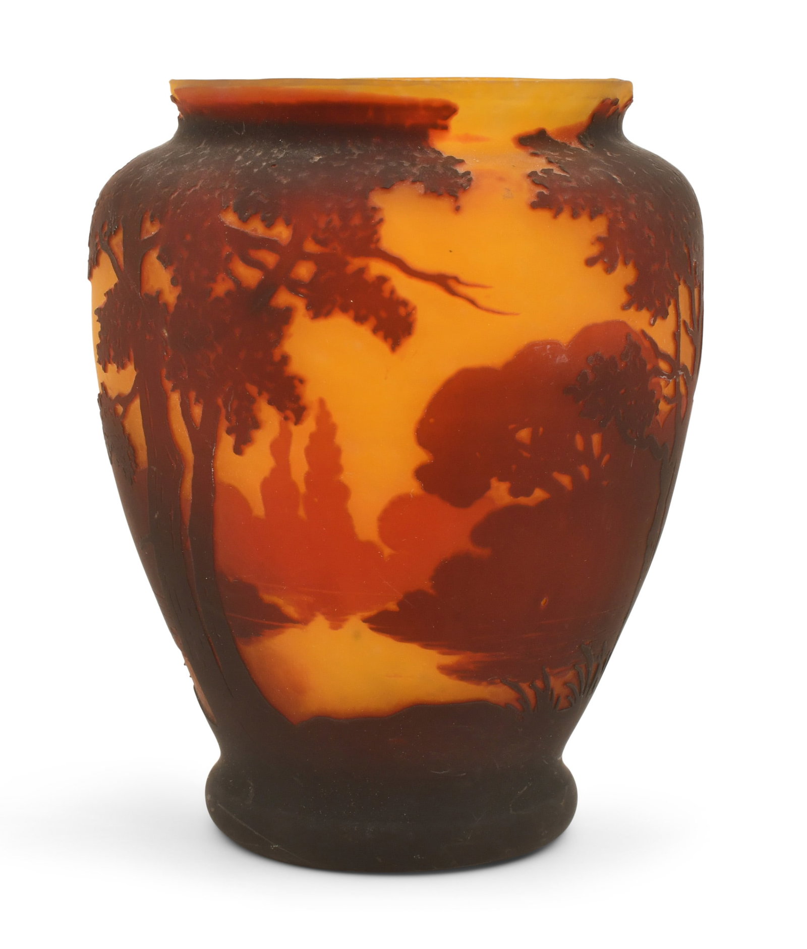 Muller Frères Cameo Glass Scenic Vase (1 of 5)