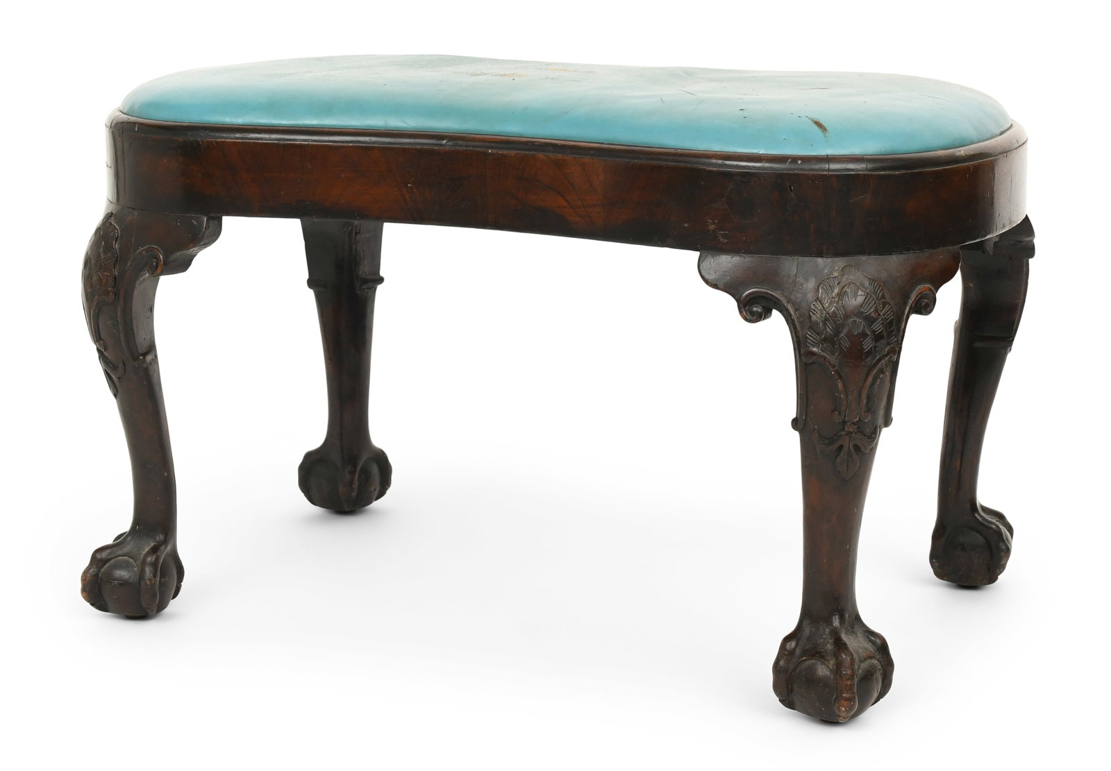 Georgian Style Carved Mahogany Footstool (1 of 6)
