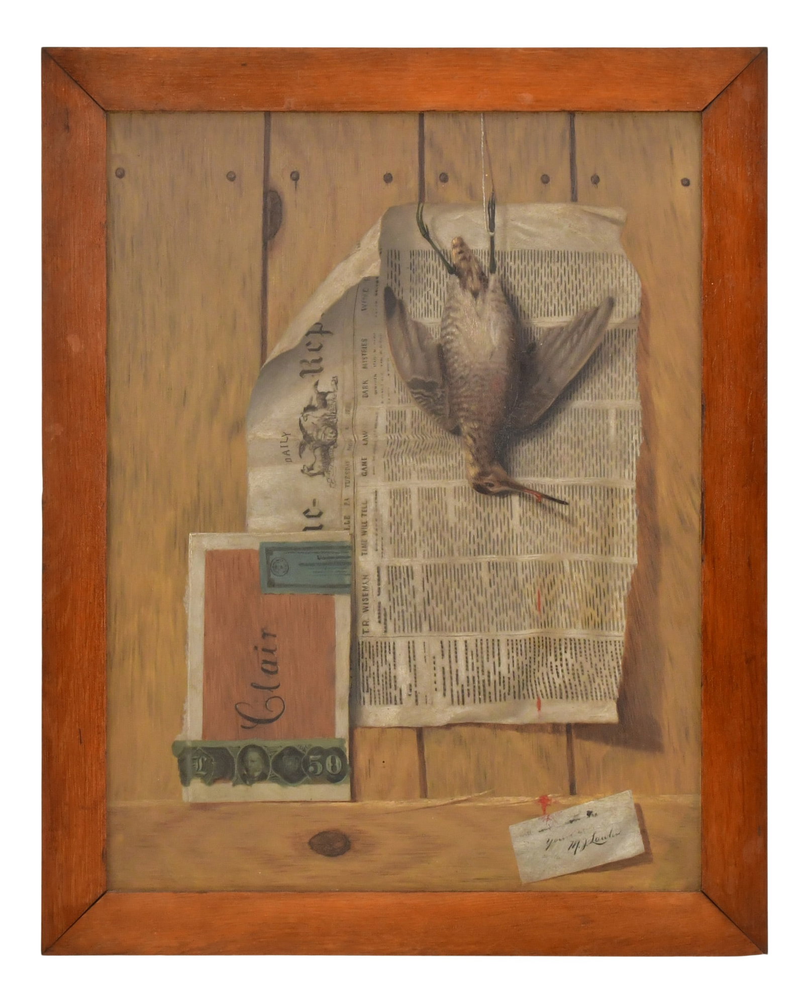 Martin J. Lawler, Trompe L'Oeil, Still Life with Game & Newspaper (1 of 4)