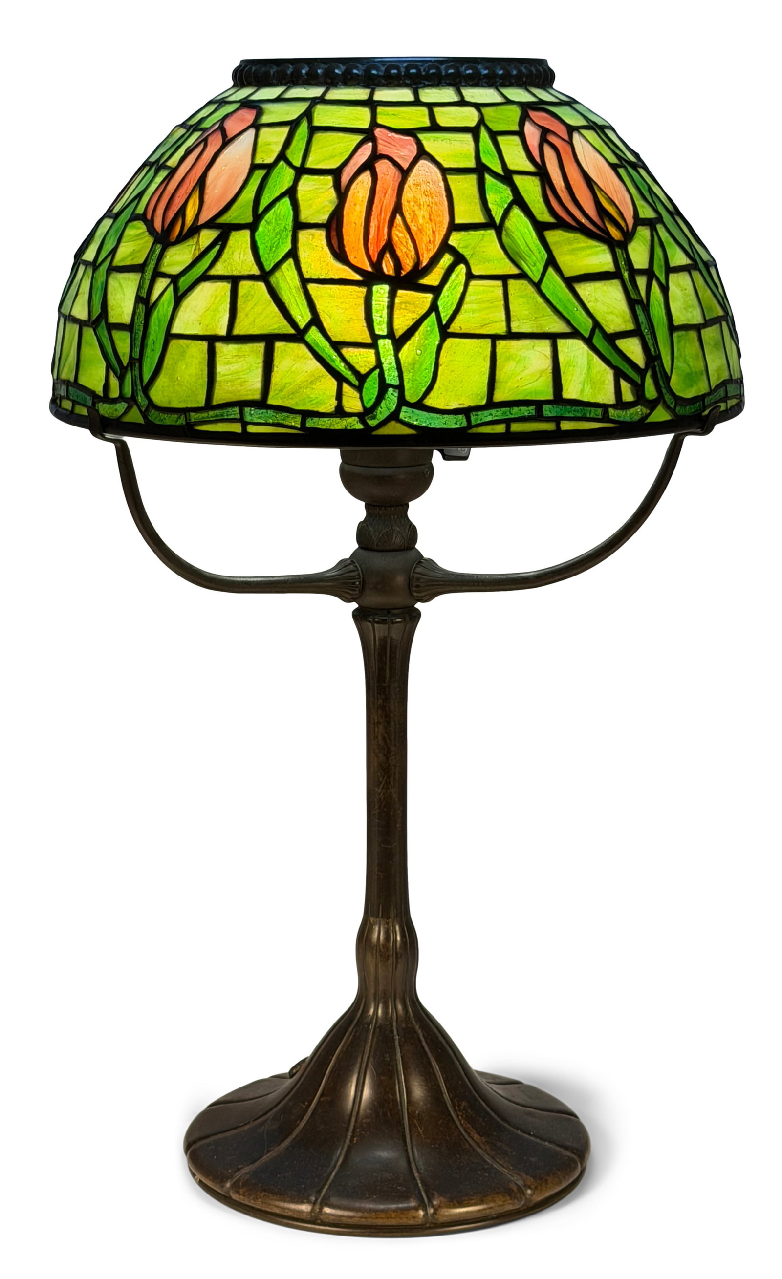 Tiffany Studios, A Rare "Tulip" Table Lamp (1 of 8)