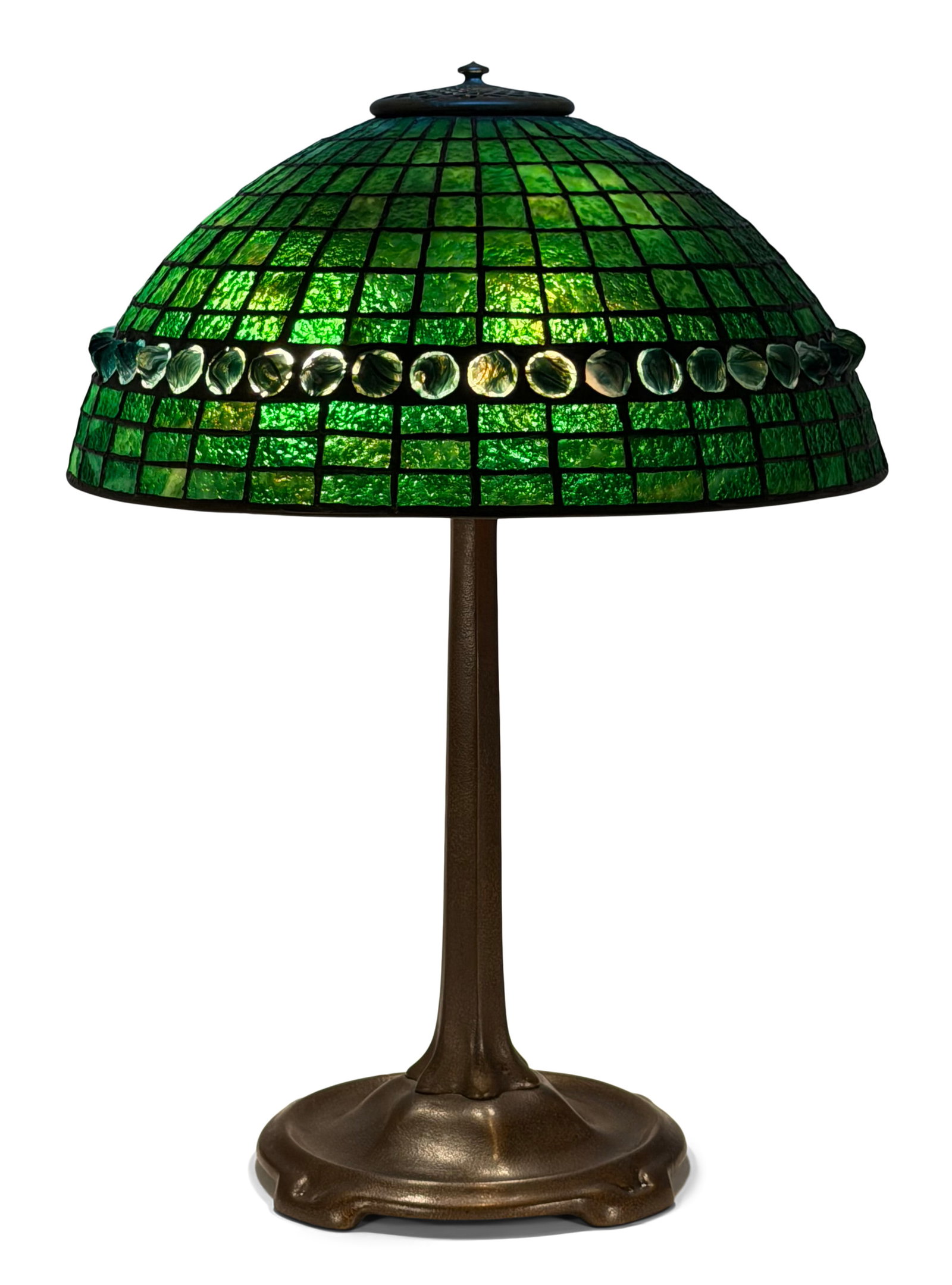 Tiffany Studios, A Rare "Jeweled" Table Lamp (1 of 8)