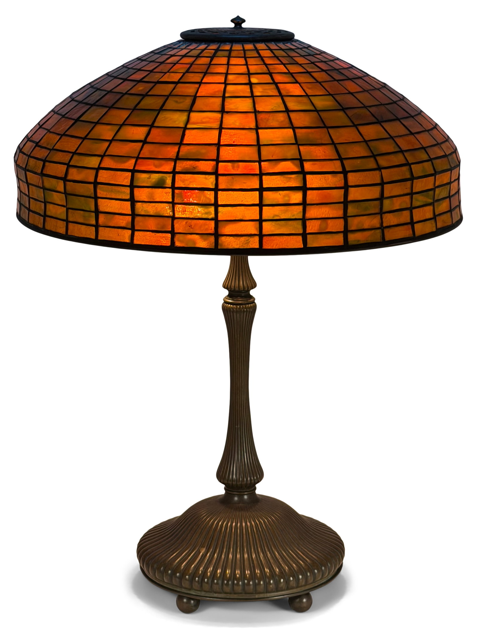 Tiffany Studios Dichroic "Geometric" Table Lamp (1 of 7)