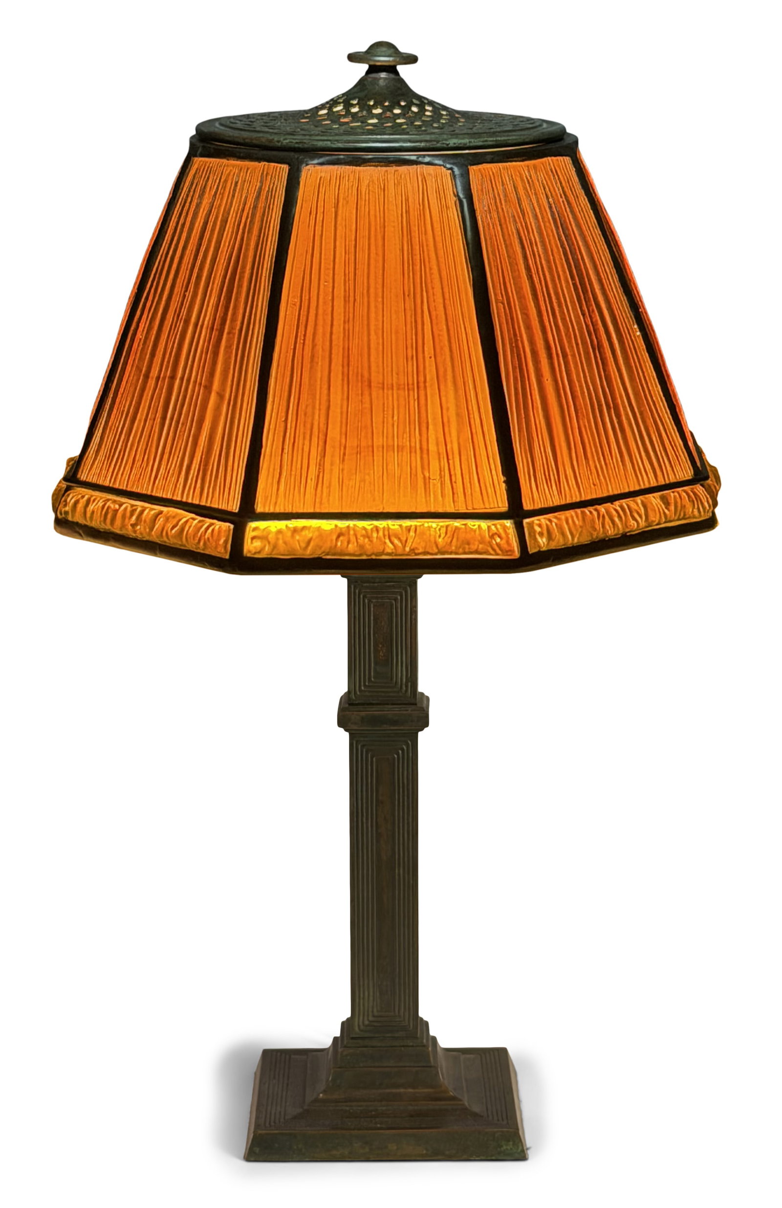Tiffany Studios "Linenfold" Table Lamp (1 of 7)